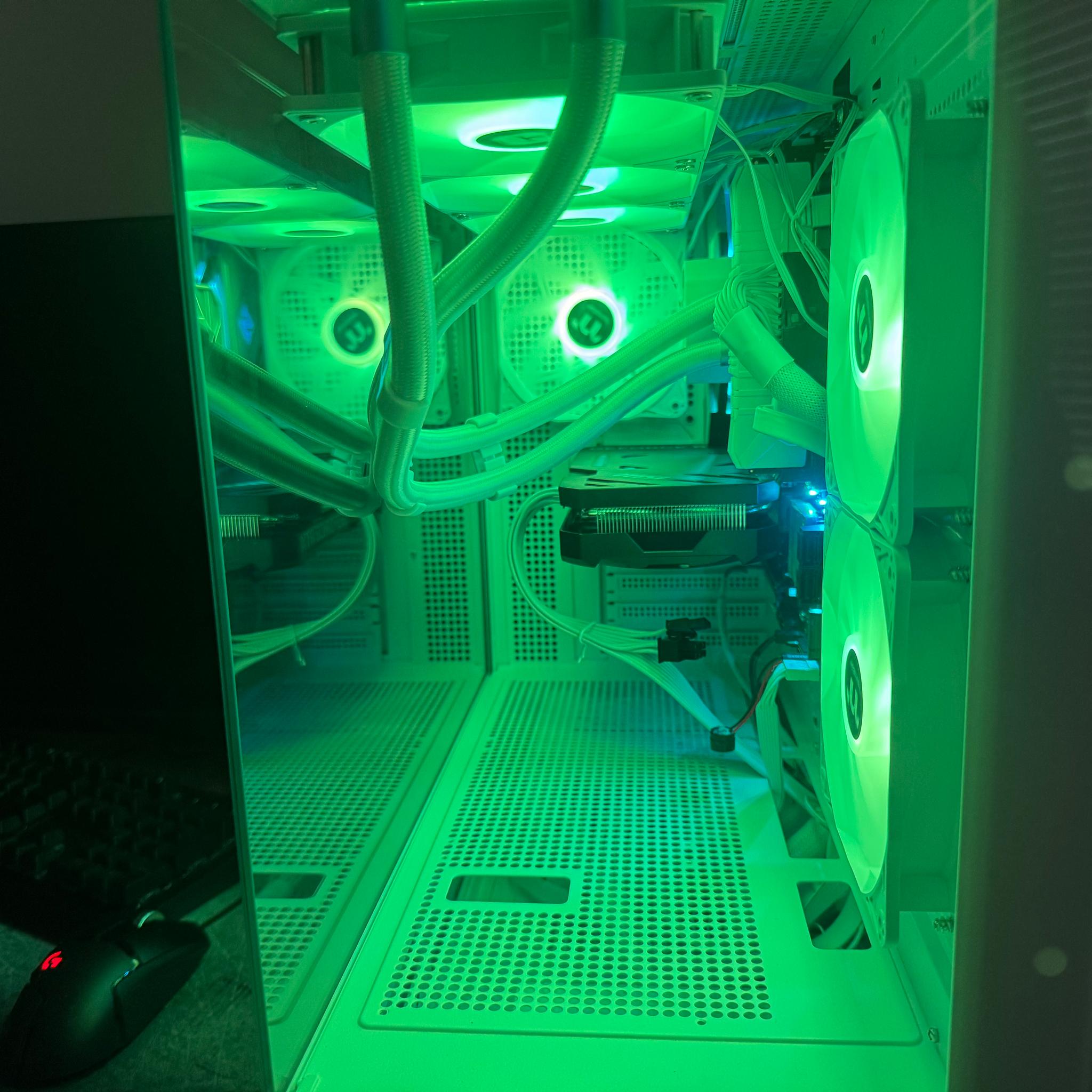 White RGB Gaming PC | RTX 4060 Ti | Ryzen 7 5700X | 32GB RAM | Liquid Cooled