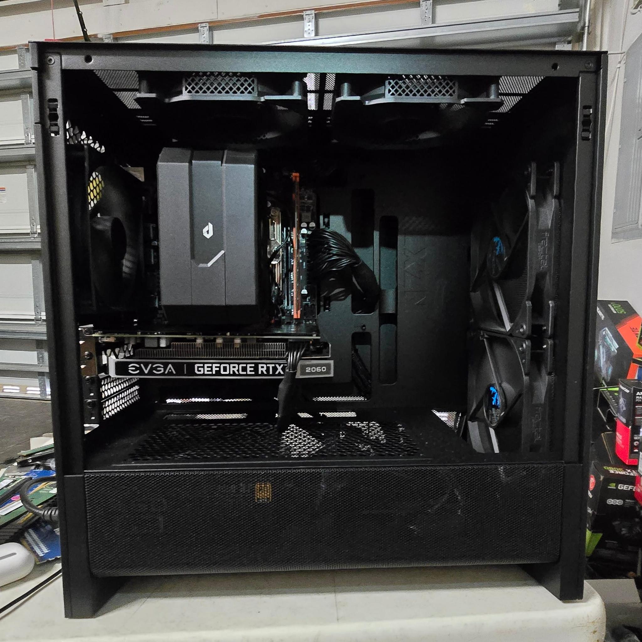 🔥 RTX 2060 Gaming PC – Clean Black NZXT Build | 16gb Ram | 6 Core Xeon | 512gb NVMe