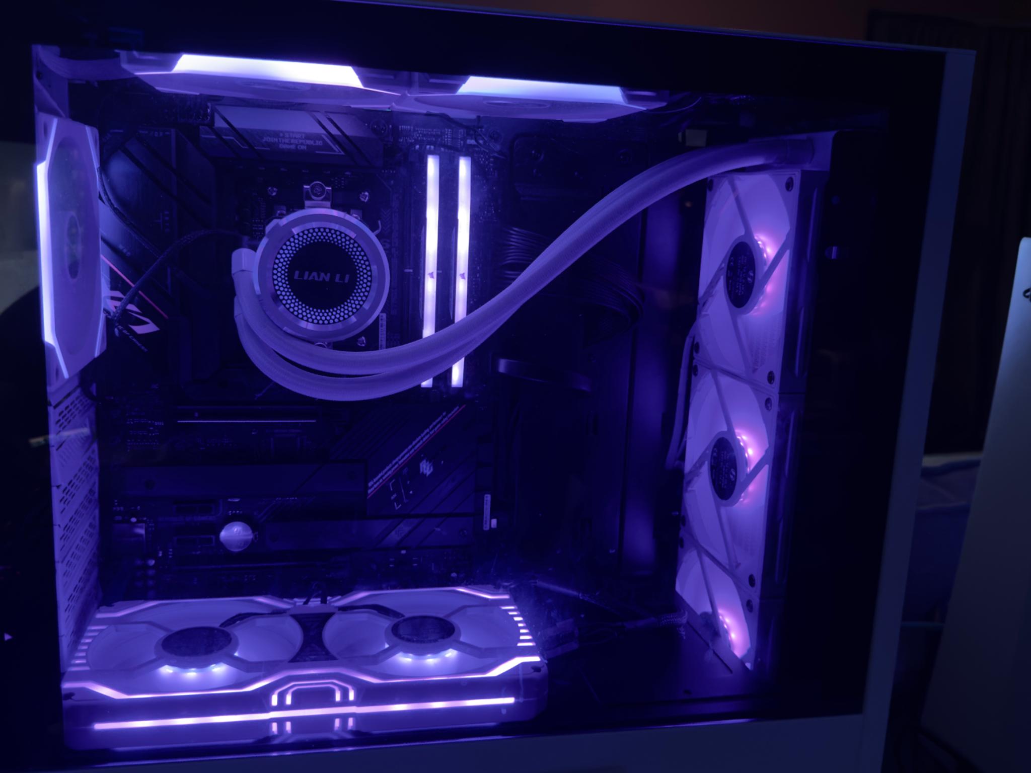 USED-VERY GOOD Lian Li Galahad 360 AIO RGB - White w/Box and all components including fans.