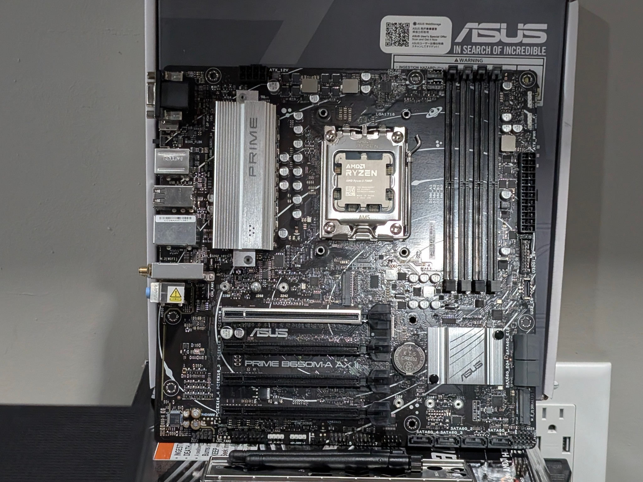 AMD Ryzen 5 7500F + ASUS PRIME B650M-A AX II