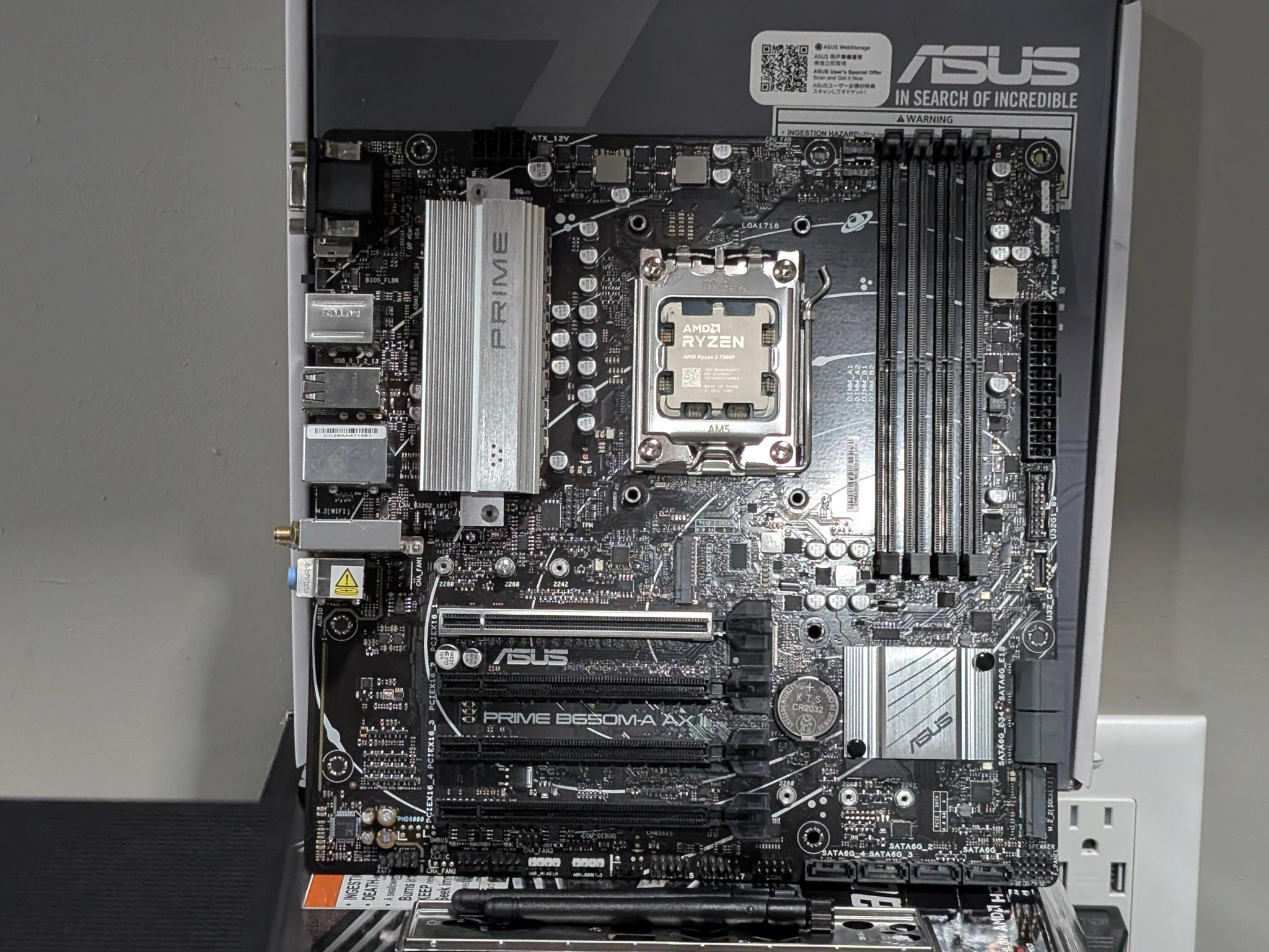 AMD Ryzen 5 7500F + ASUS PRIME B650M-A AX II