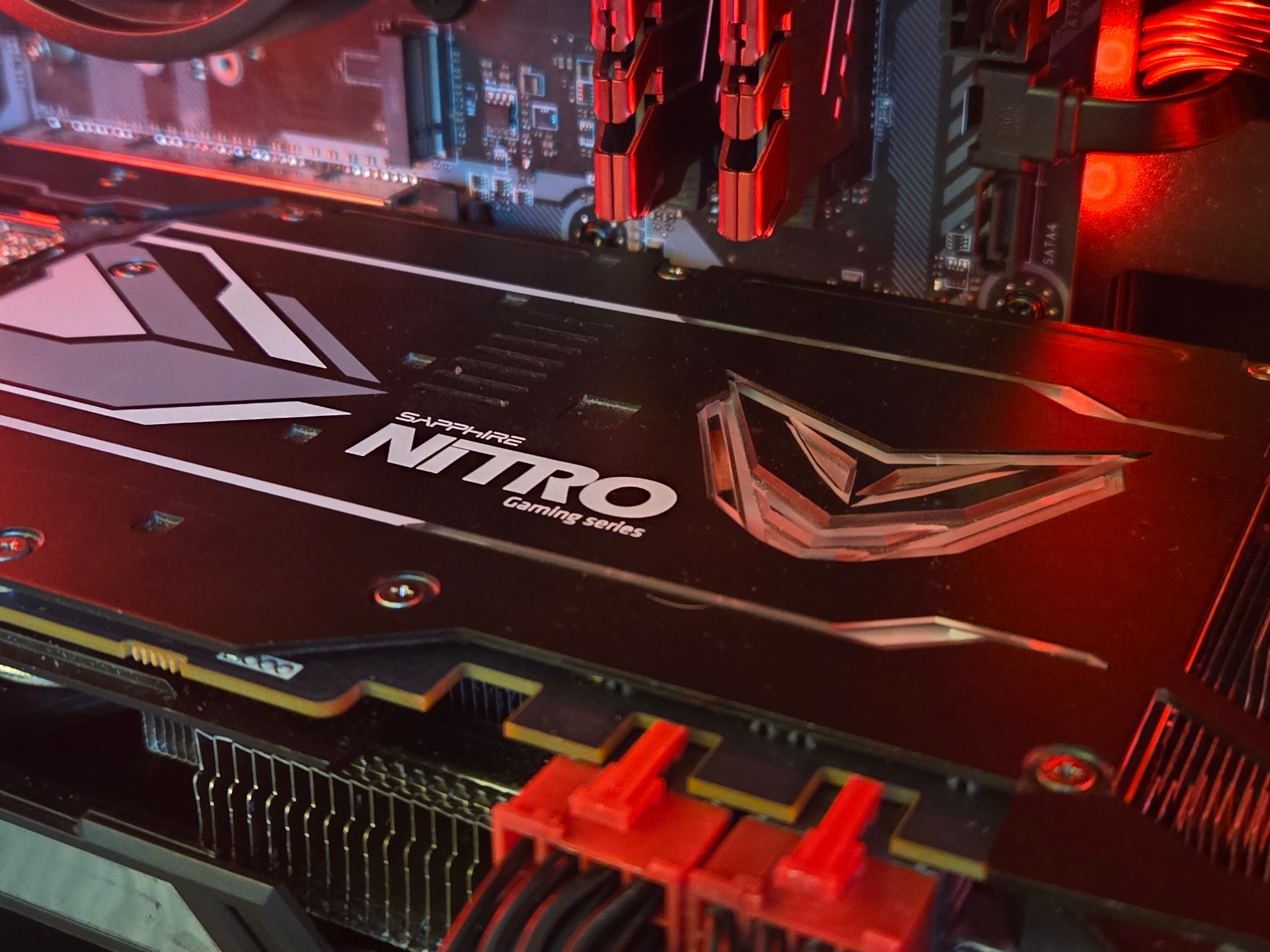 Red + Black Gaming PC | RX Vega 56 8GB | R5 2600 | 16GB | 500GB | ARGB | Wi-Fi + BT | 750W 80+ Gold