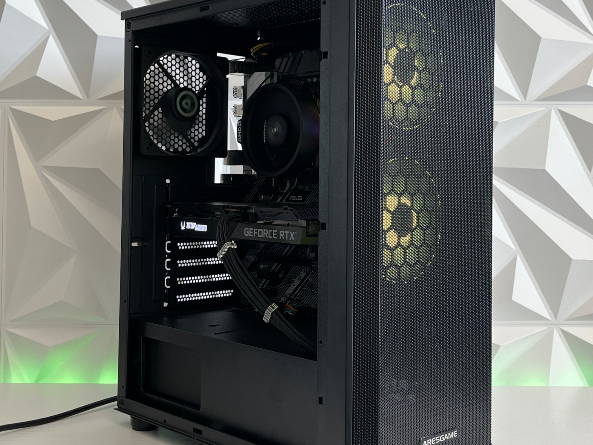 RTX 3060 Ti 8GB, Ryzen 5 3600X, 16GB RAM | Black RGB Gaming Computer/PC