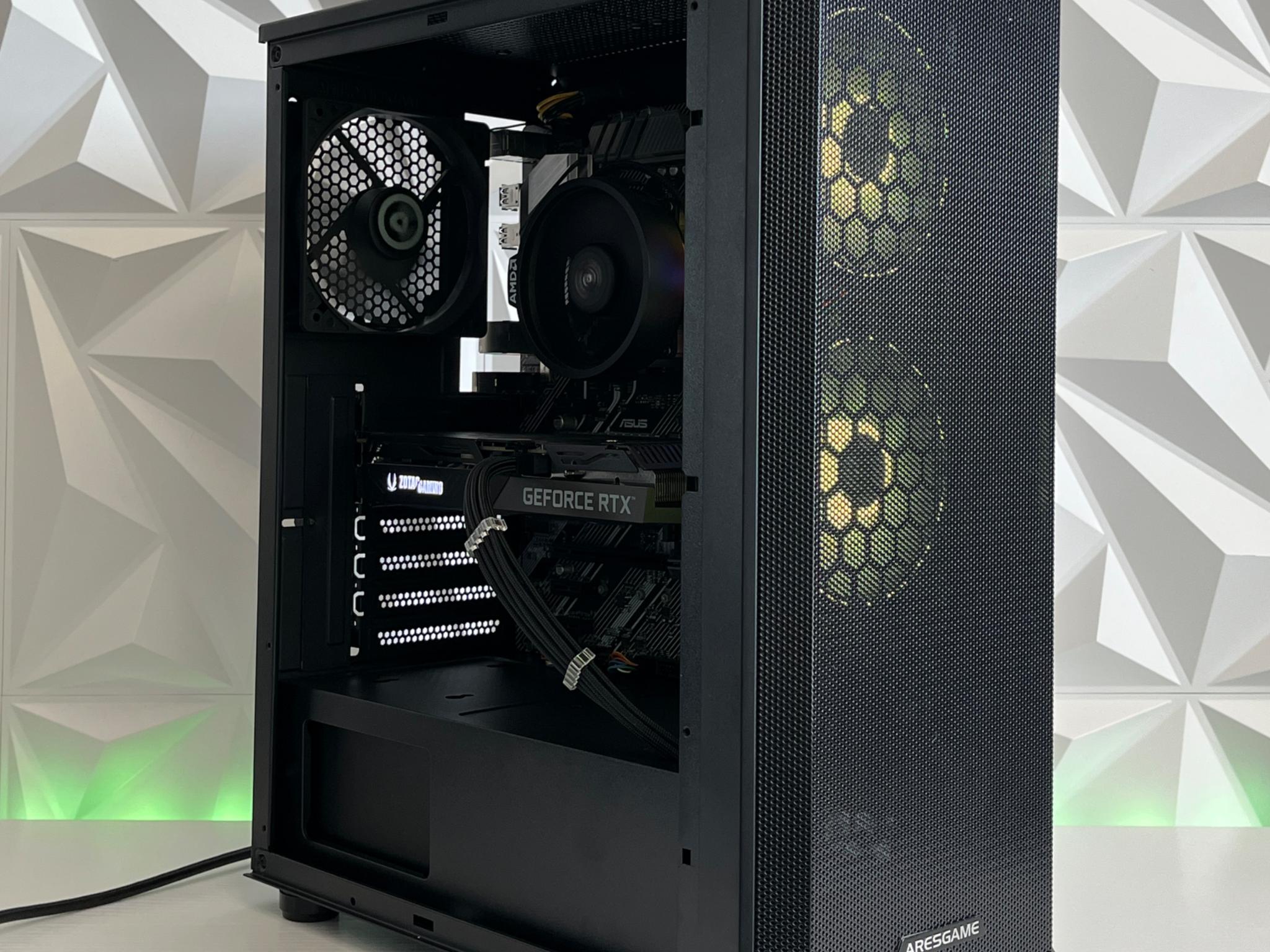 RTX 3060 Ti 8GB, Ryzen 5 3600X, 16GB RAM | Black RGB Gaming Computer/PC