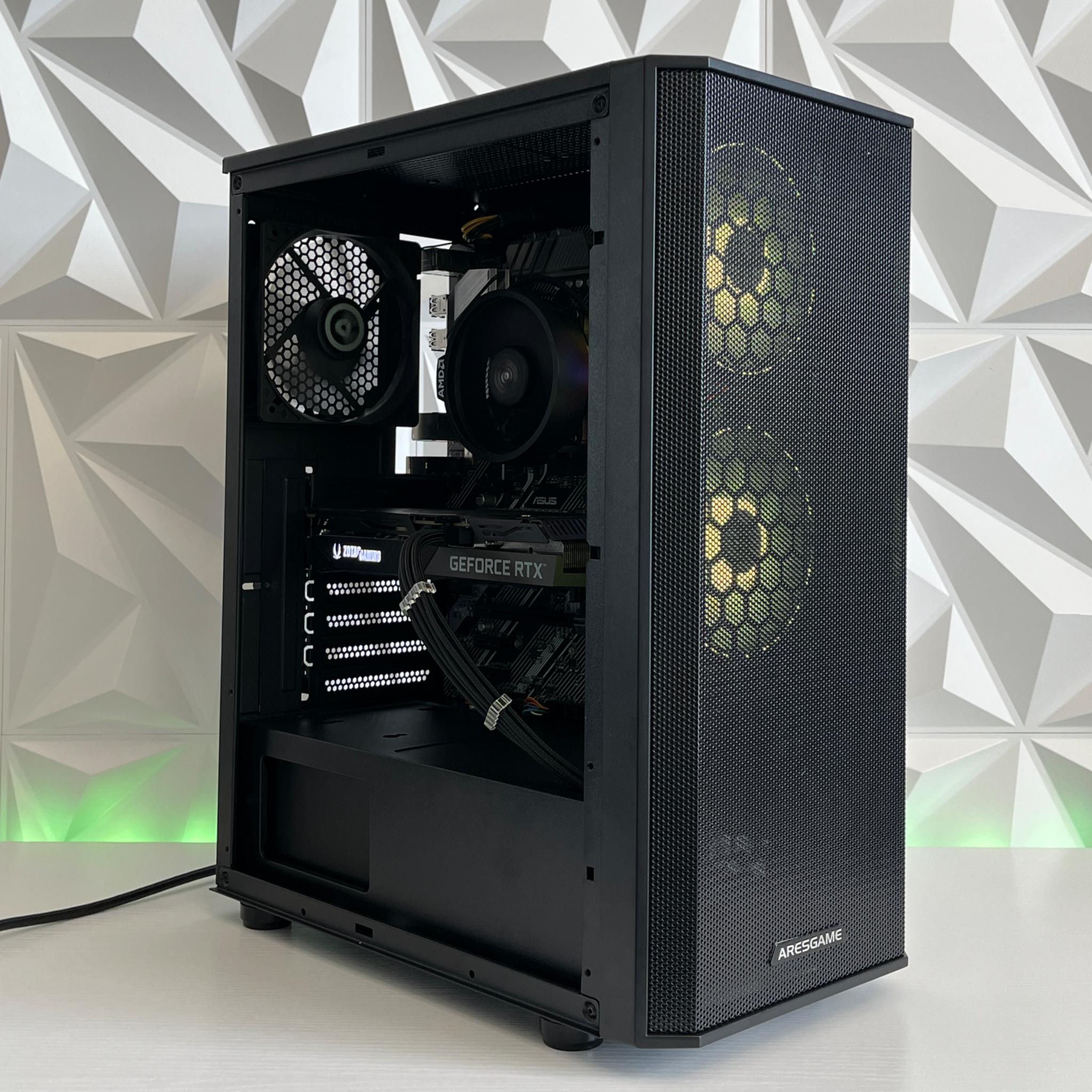 RTX 3060 Ti 8GB, Ryzen 5 3600X, 16GB RAM | Black RGB Gaming Computer/PC