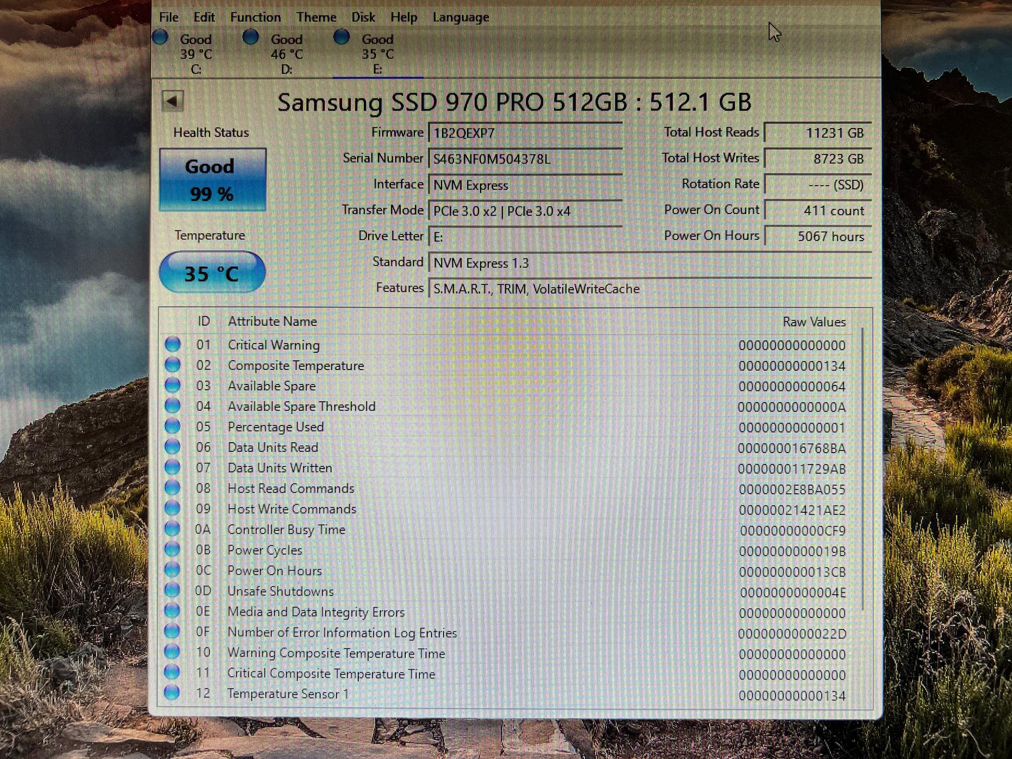 Samsung 970 PRO 512GB M.2 NVMe SSD