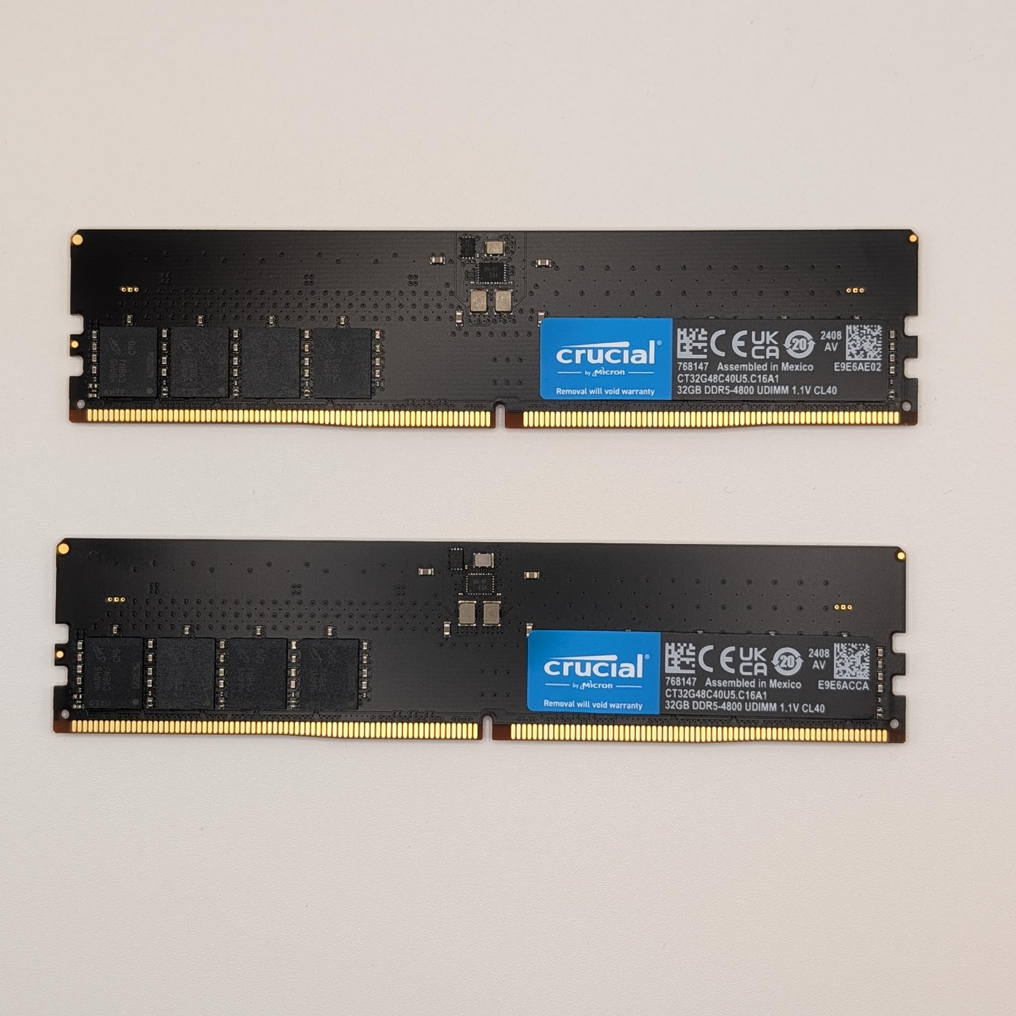 Crucial 64GB (2x32GB) DDR5 RAM 4800MT/s DIMM Desktop Memory