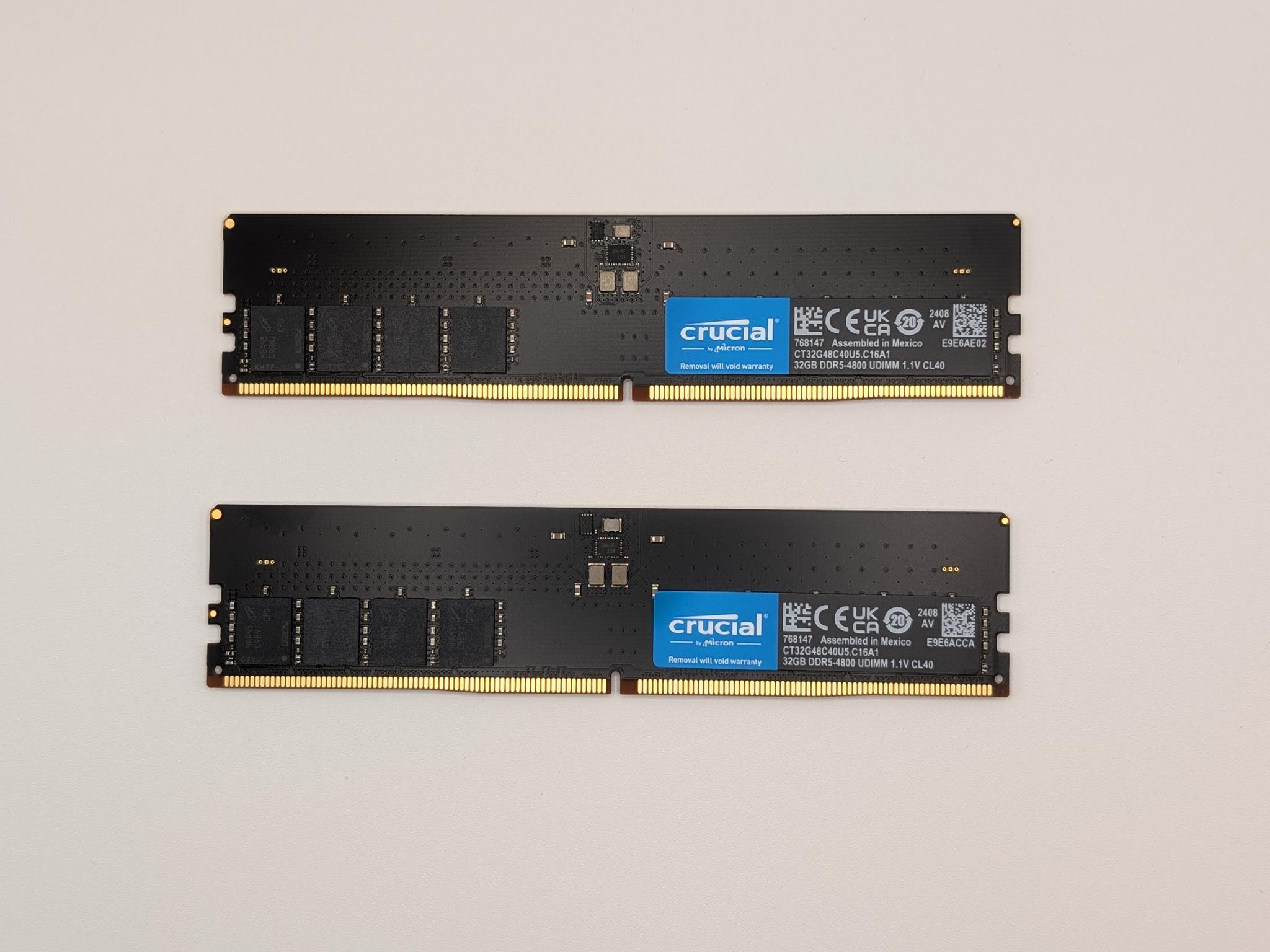 Crucial 64GB (2x32GB) DDR5 RAM 4800MT/s DIMM Desktop Memory