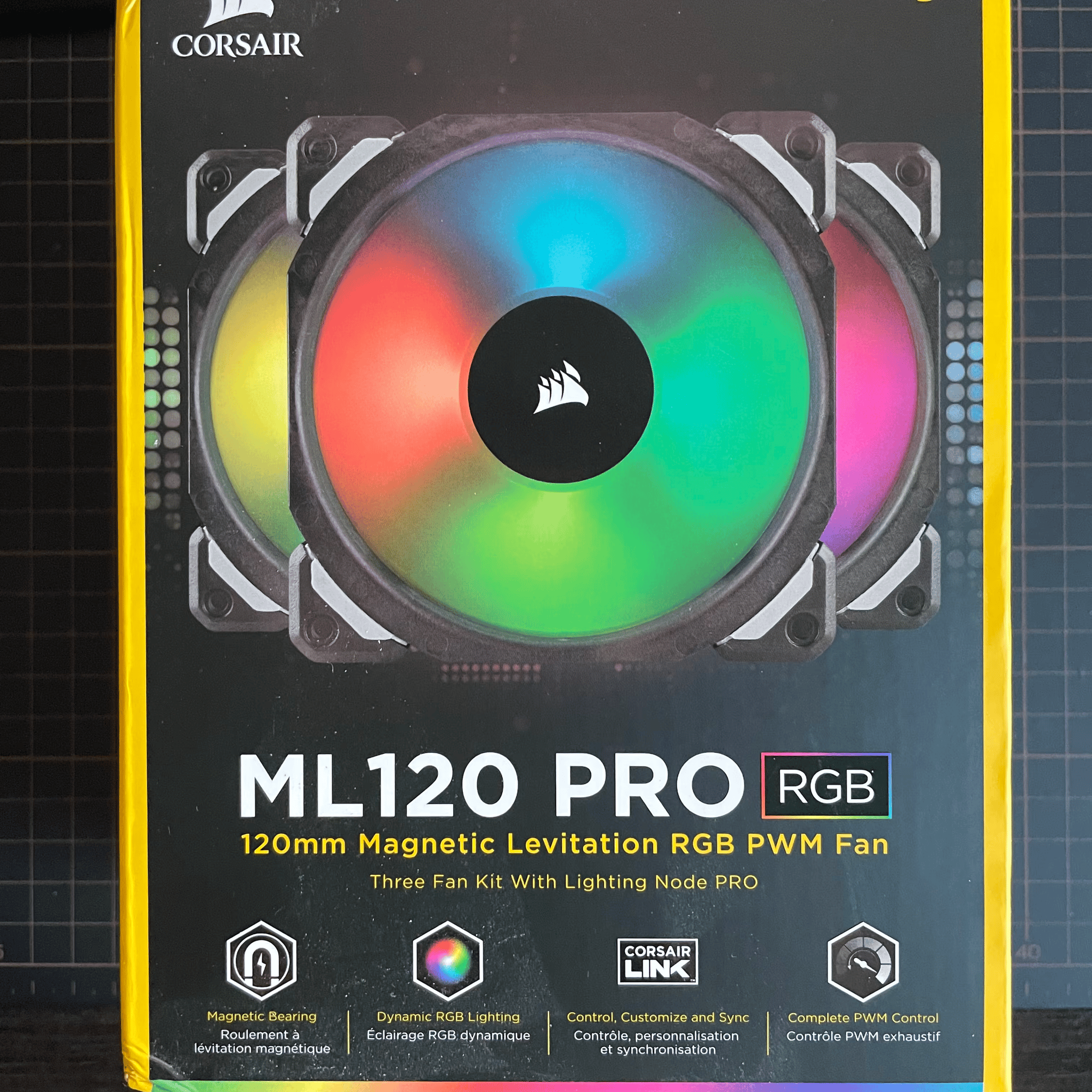 BNIB Corsair ML120 Pro RGB Fans 3-pack