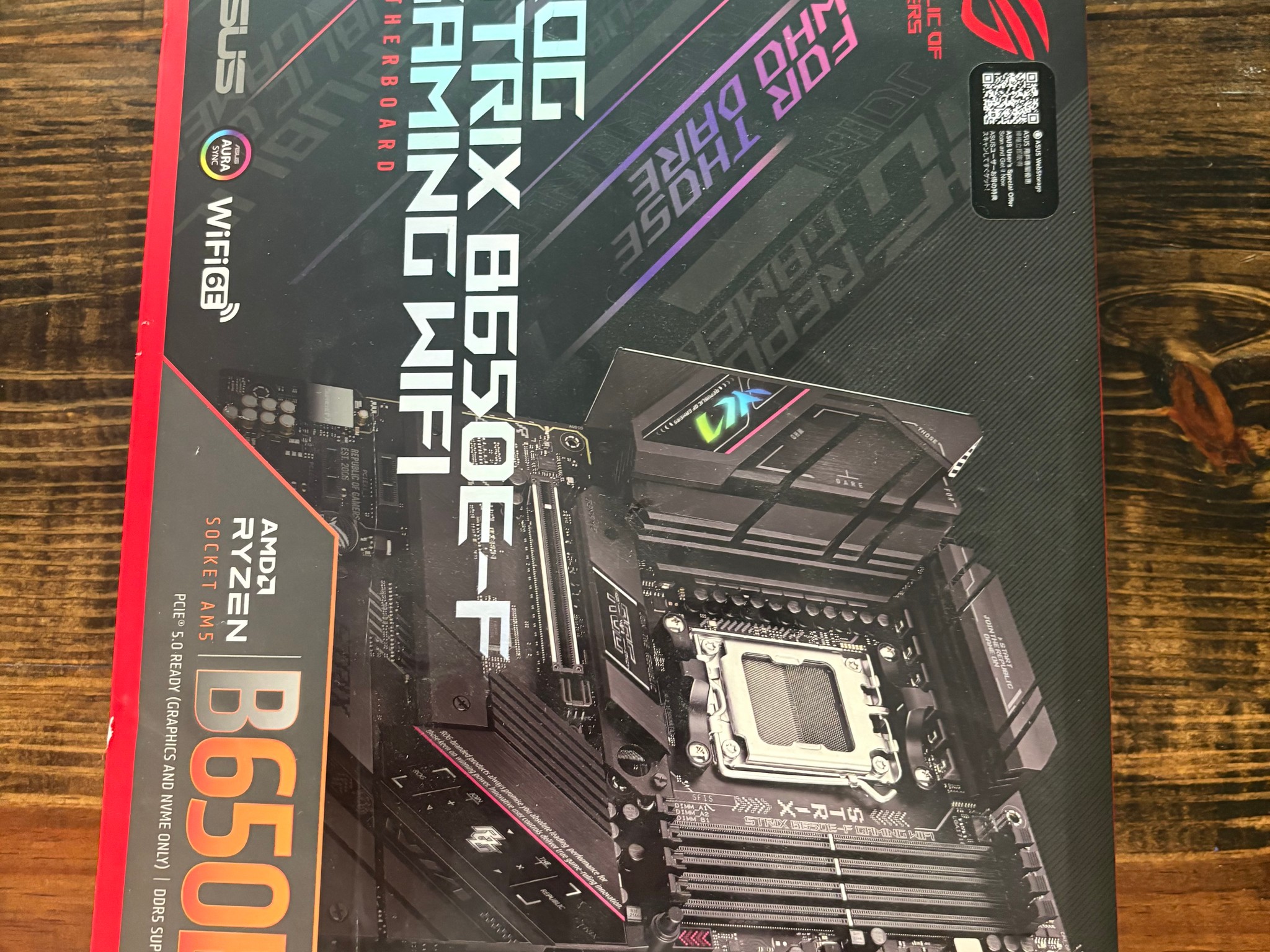 Used like new condition ASUS ROG AM5 gaming motherboard