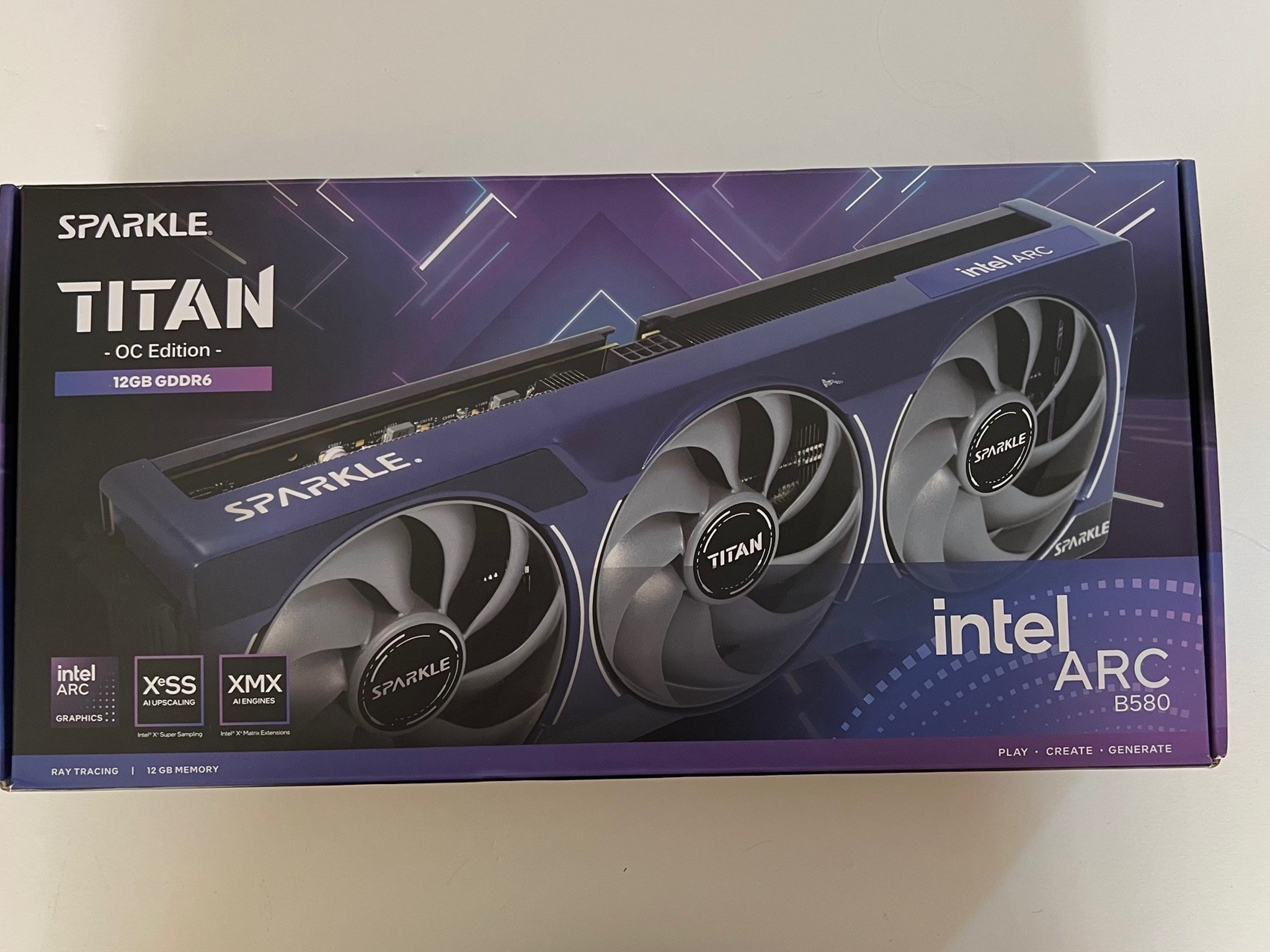 Intel Arc B580 Sparkle Titan Overclocked Dual Fan 12B GDDR6 PCIe 4.0 Graphics Card