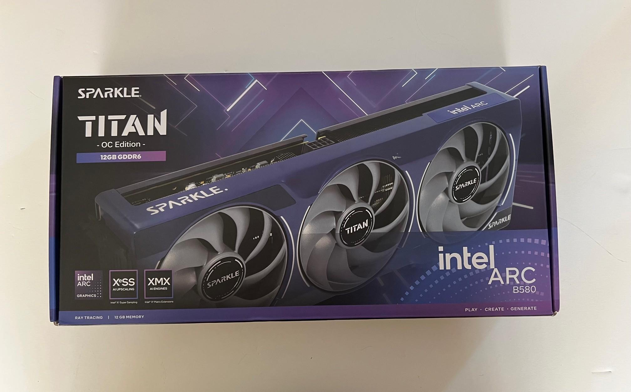 Intel Arc B580 Sparkle Titan Overclocked Dual Fan 12B GDDR6 PCIe 4.0 Graphics Card