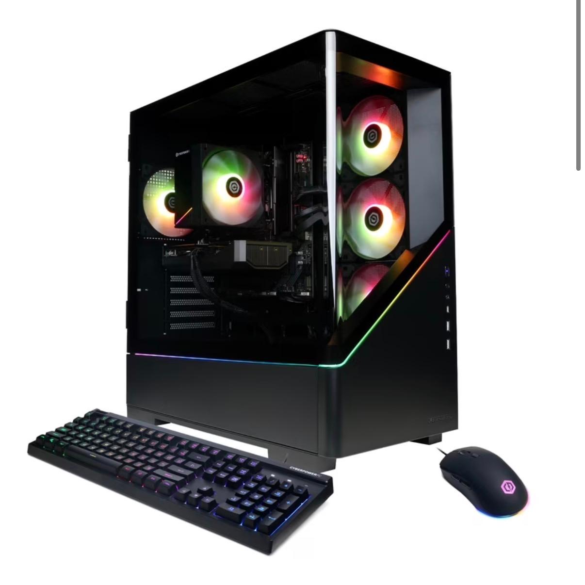 CyberPowerPC Ryzen 5 8400F RTX 5060 16GB DDR5 1TB NVMe SSD + KEYBOARD AND MOUSE NEW FREE ...