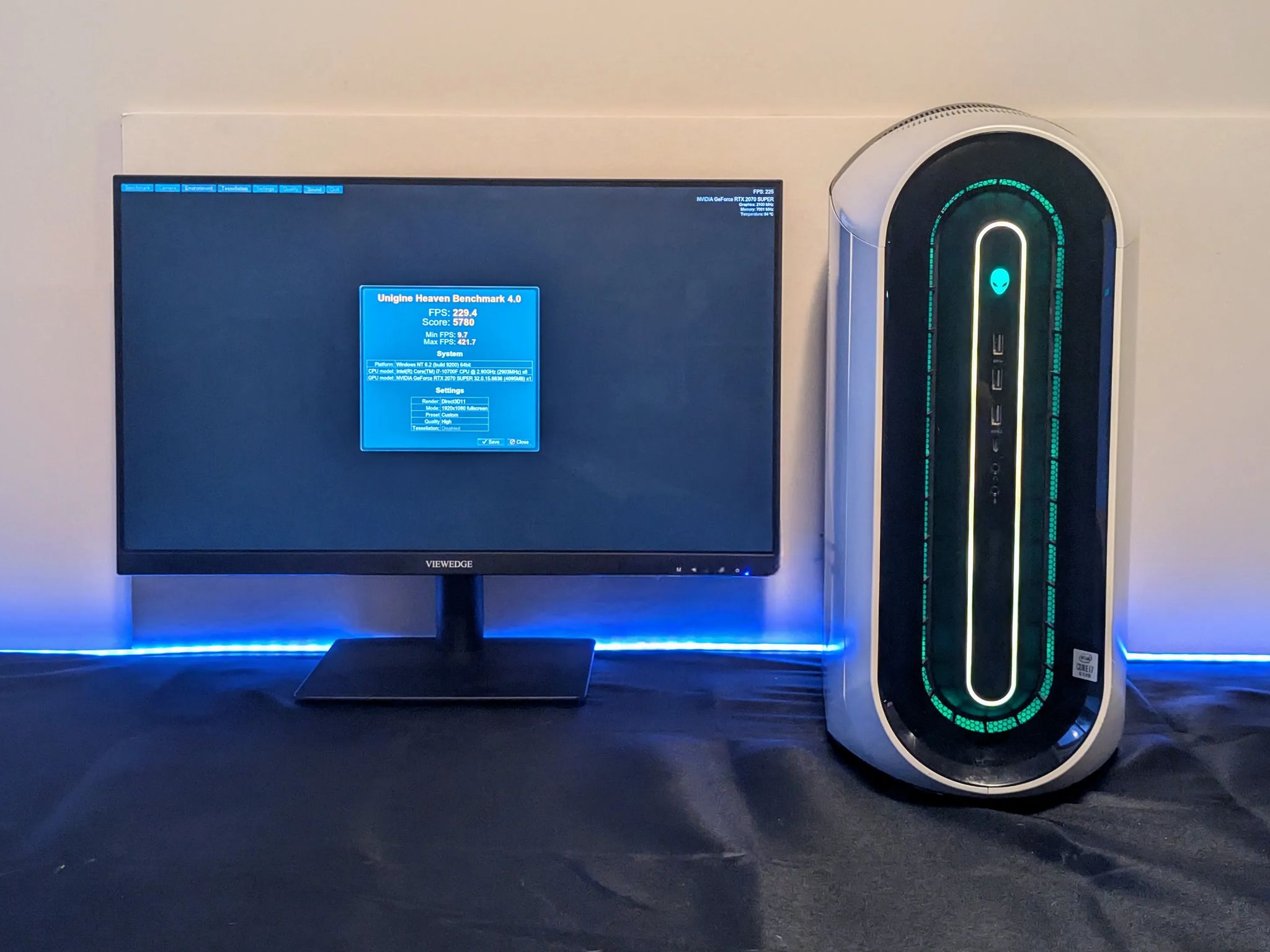 I7 10th Gen RTX 2070 SUPER Alienware Gaming/Streaming PC