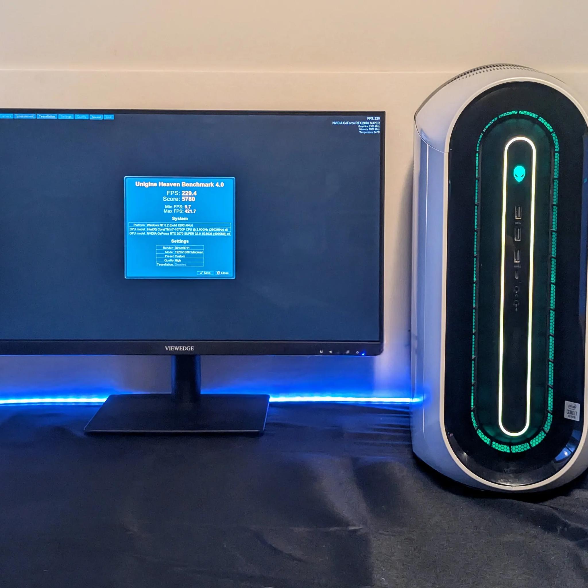 I7 10th Gen RTX 2070 SUPER Alienware Gaming/Streaming PC
