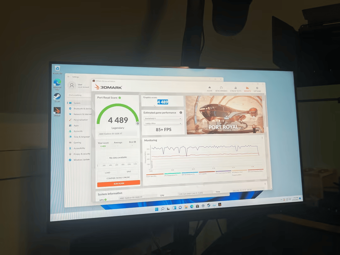 Project Ballroom RTX 3060ti Core i5 12400