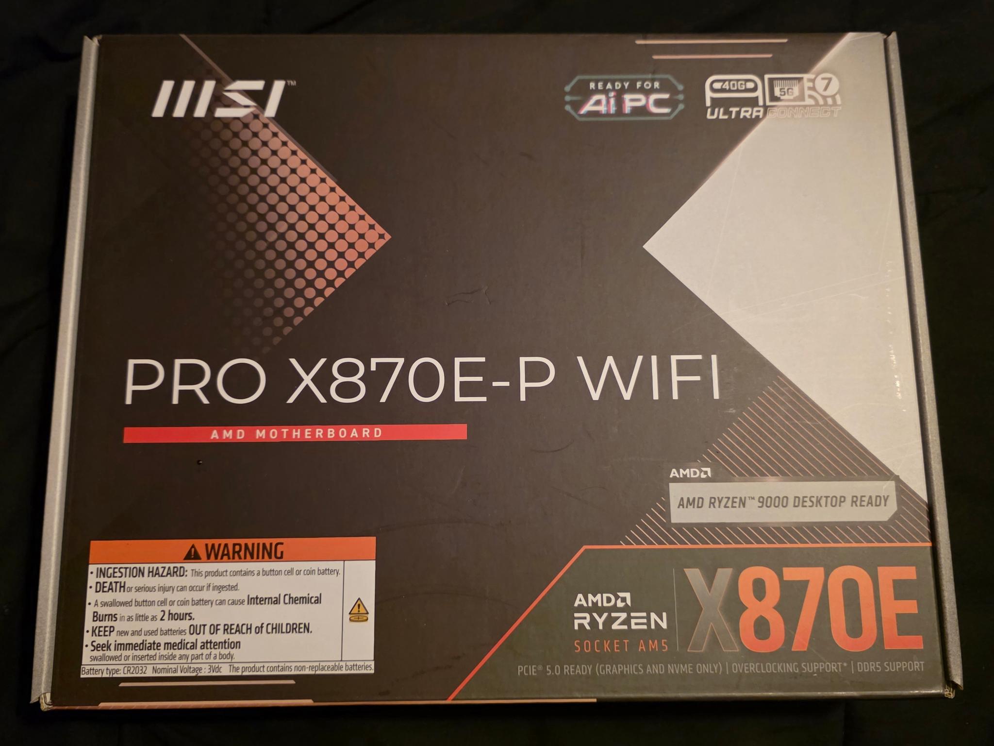 *NEW* MSI PRO X870E-P WiFi 7 Motherboard