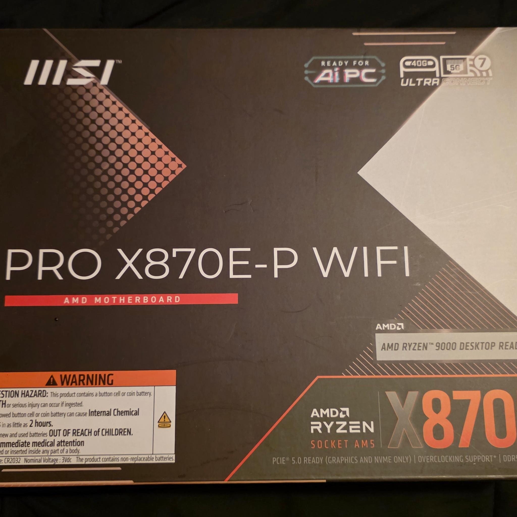 *NEW* MSI PRO X870E-P WiFi 7 Motherboard