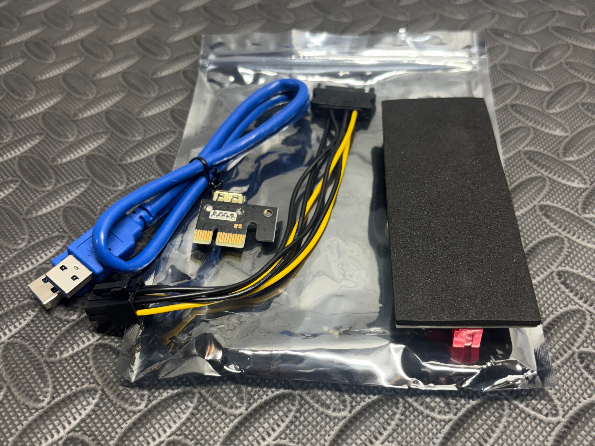 PCIe x1 to x16 USB GPU Riser Card Kit PCI-E Mining Adapter Powered Riser