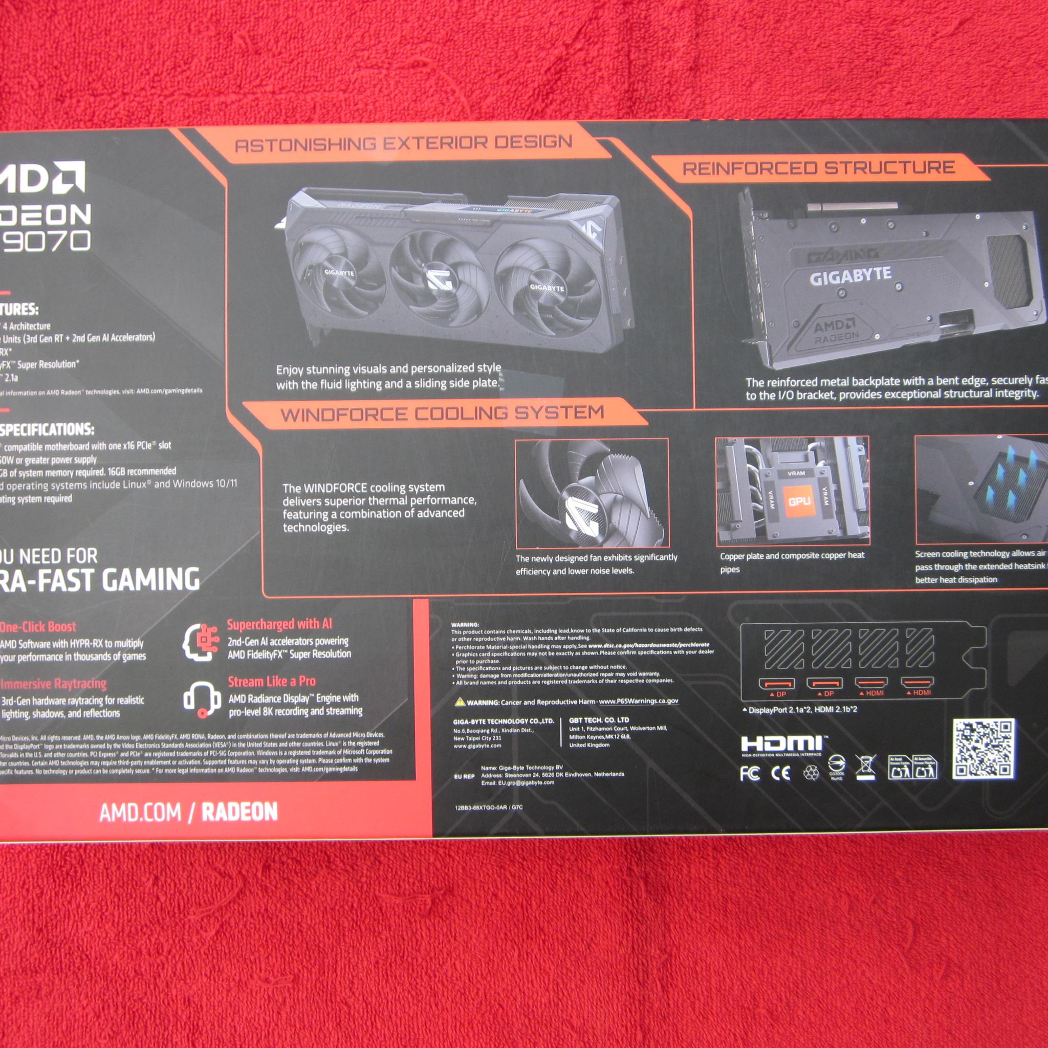 Gigabyte Radeon RX 9070 Gaming Overclocked 16Gb