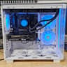 White PC Case with Tempered Glass w/ 7 RGB Fans