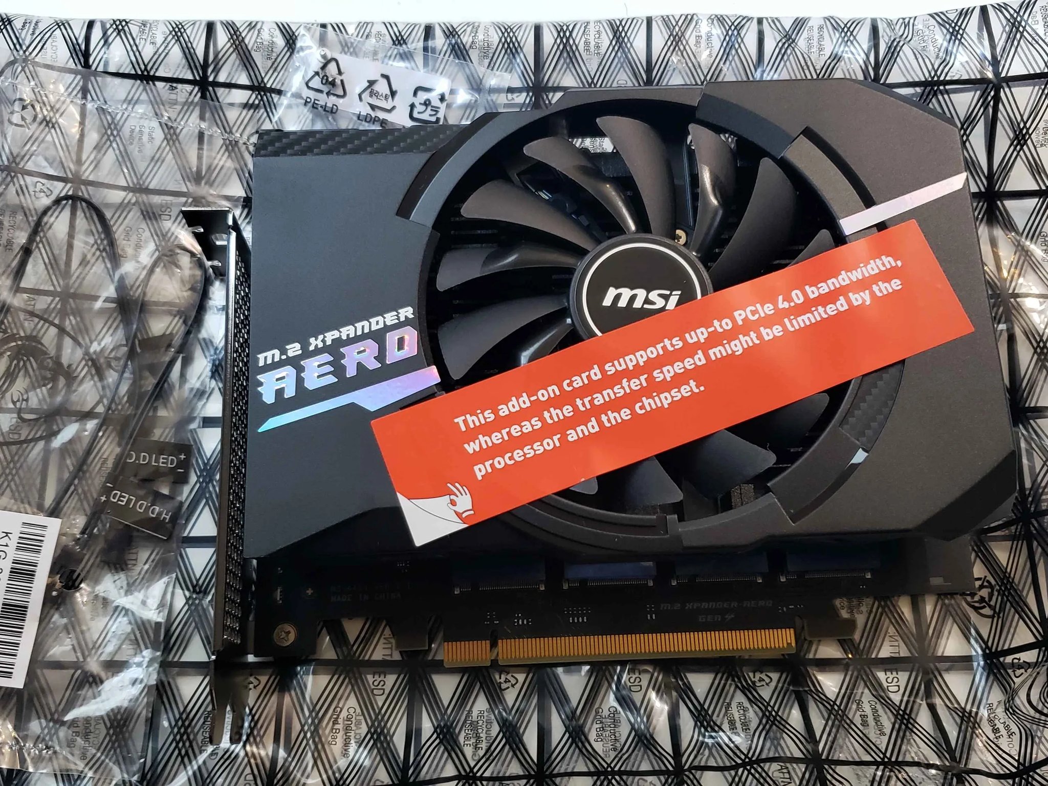 MSI Aero Quad M.2 Xpander PCIe Gen4