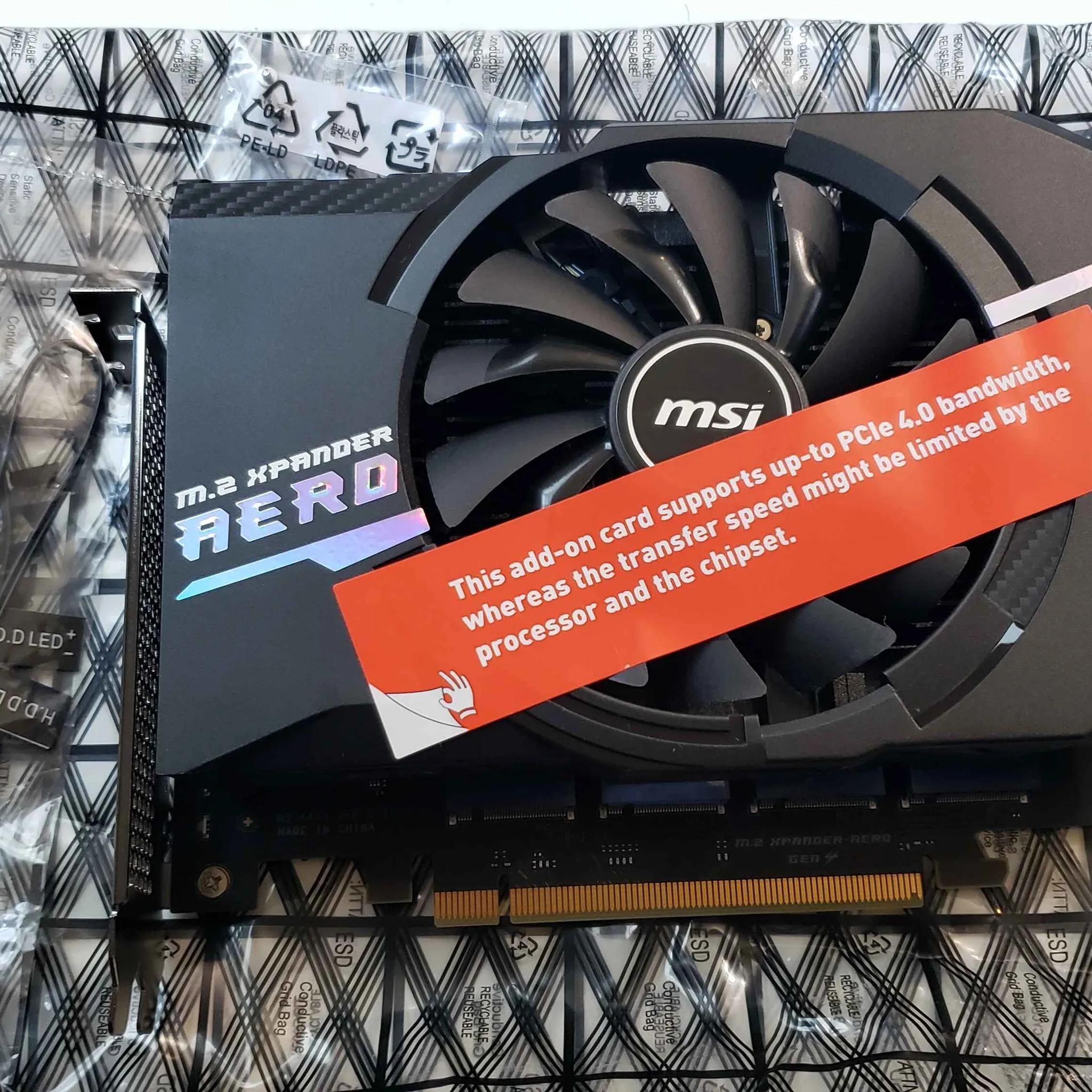 MSI Aero Quad M.2 Xpander PCIe Gen4