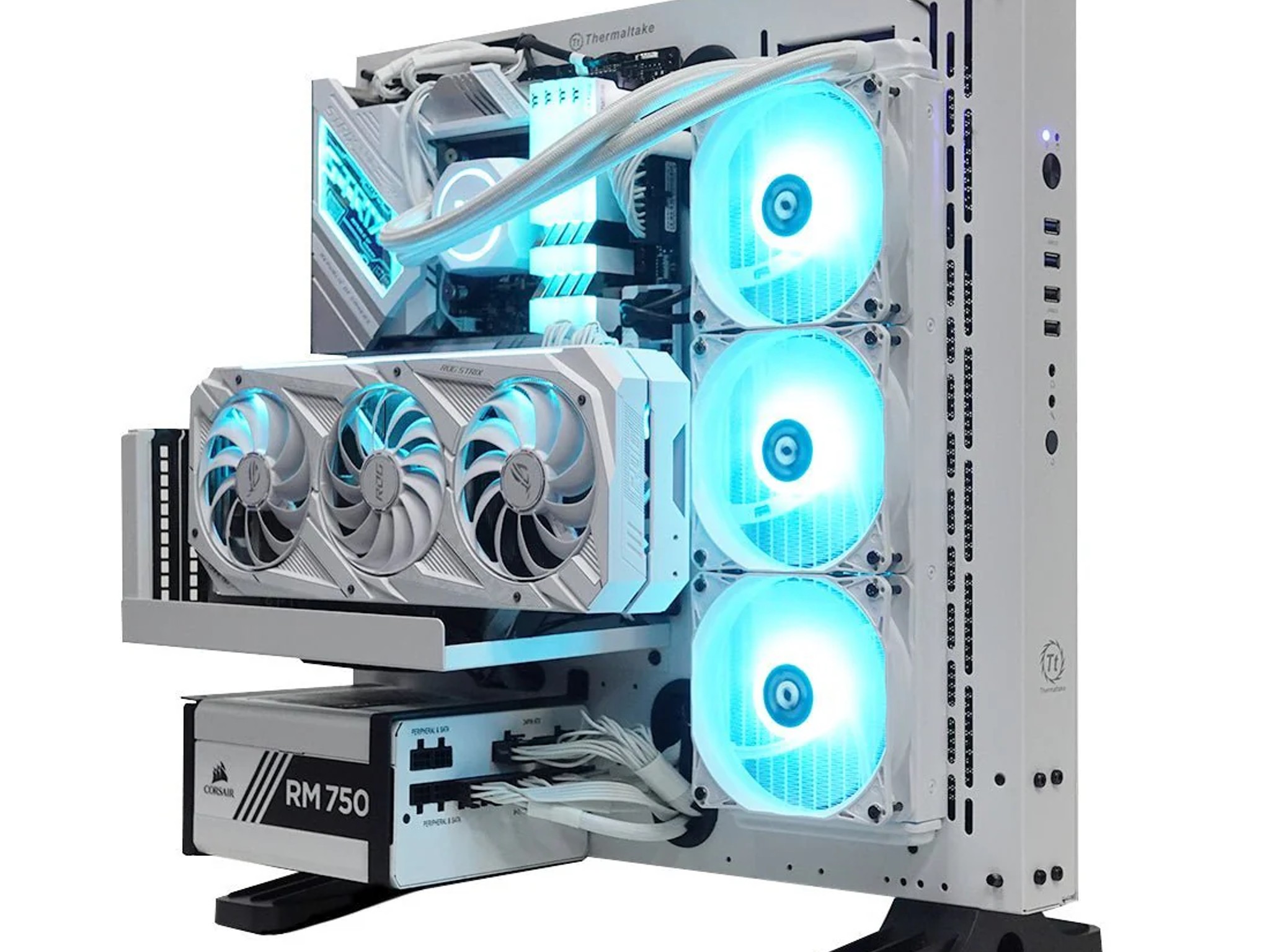 Thermaltake Core P3 Snow Case | Panoramic | Wall Mountable | ATX | PCIE 4.0 Riser Cable Included
