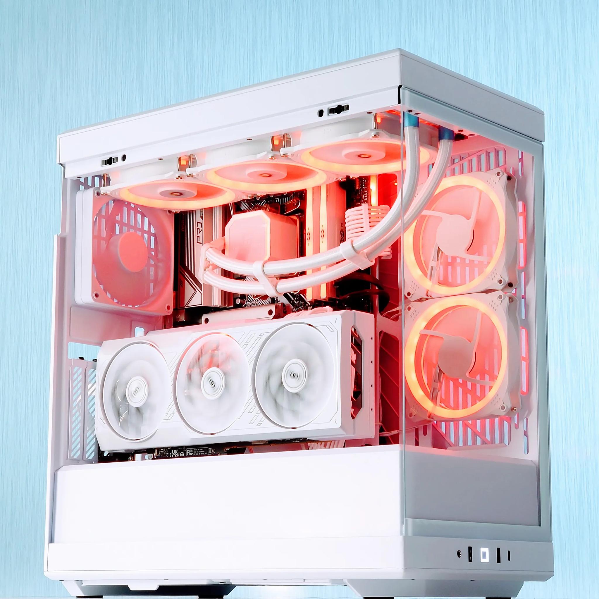 🏞️🤍☁️Liquid Cooled Gaming PC❄️AMD RX 7900 GRE 16GB❄️AMD Ryzen 7 7700❄️32GB DDR5❄️1TB SSD