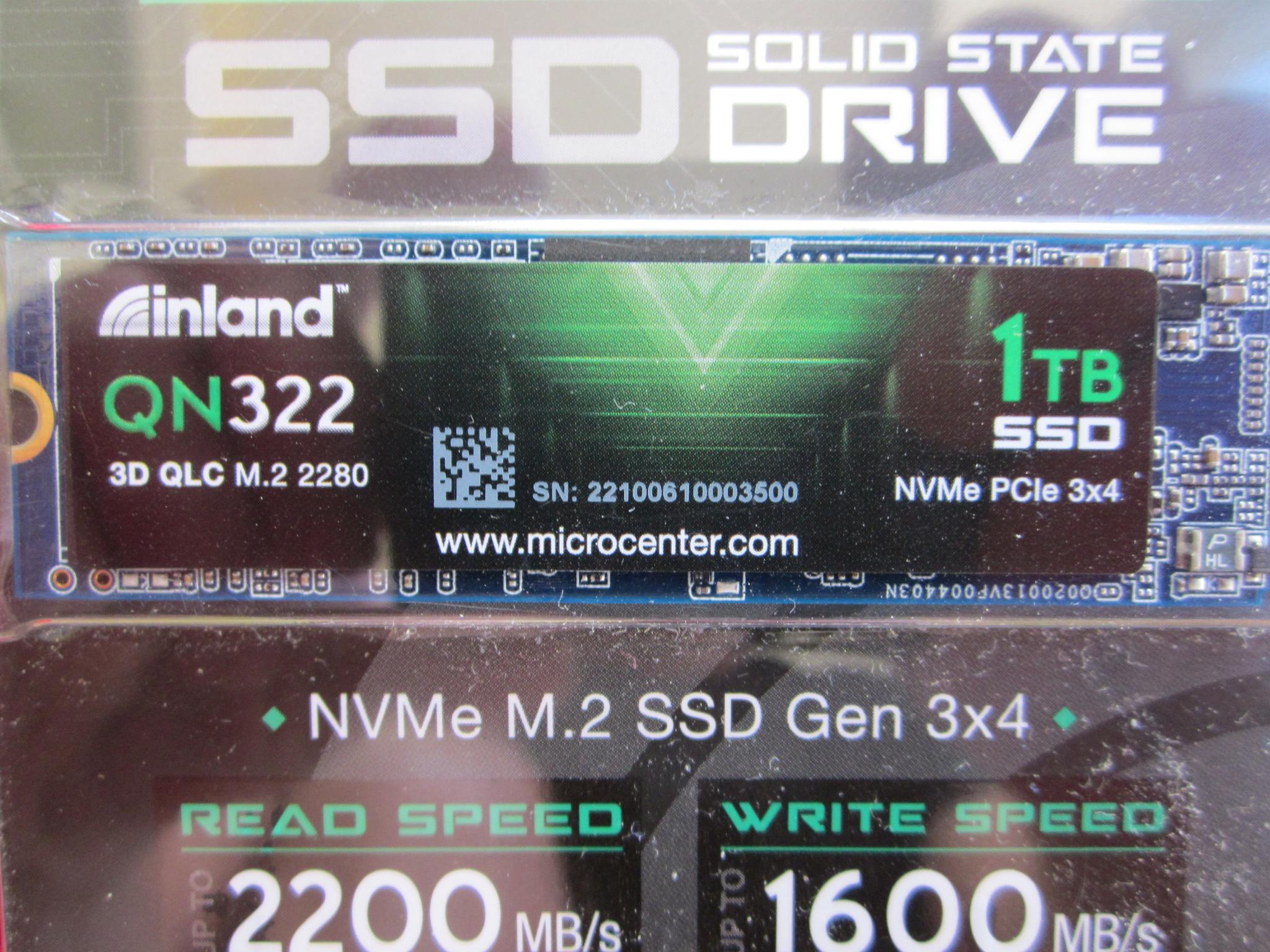 New Sealed Inland QN322 M.2 NVME 1TB SSD
