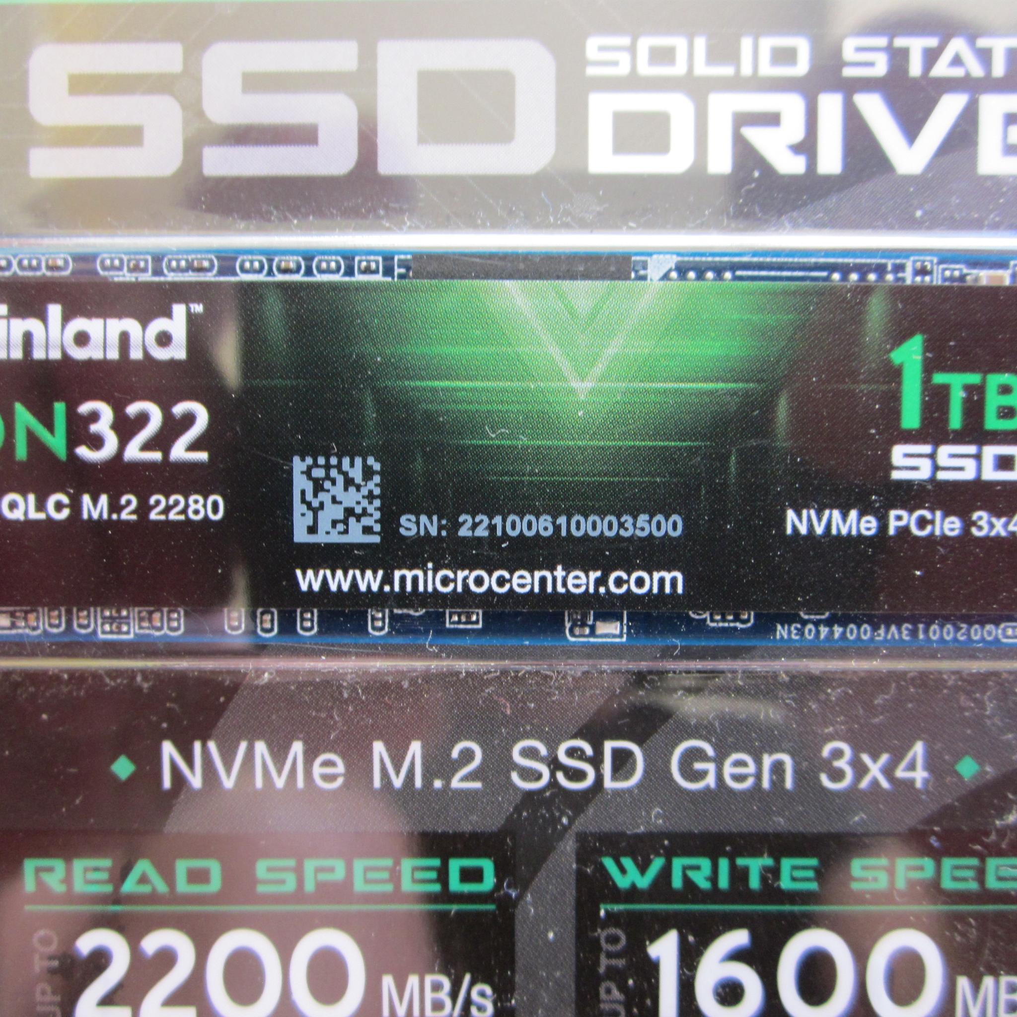 New Sealed Inland QN322 M.2 NVME 1TB SSD