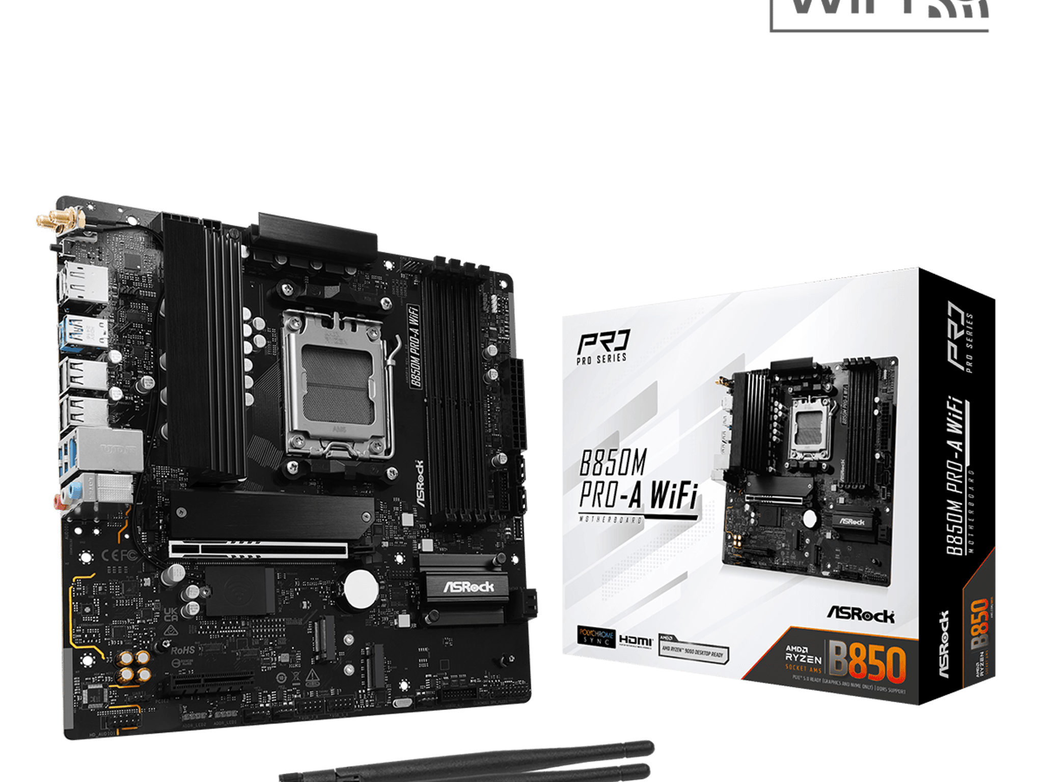 ASRock B850M Pro-A Wifi! AM5 PCIe 5.0 Motherboard!