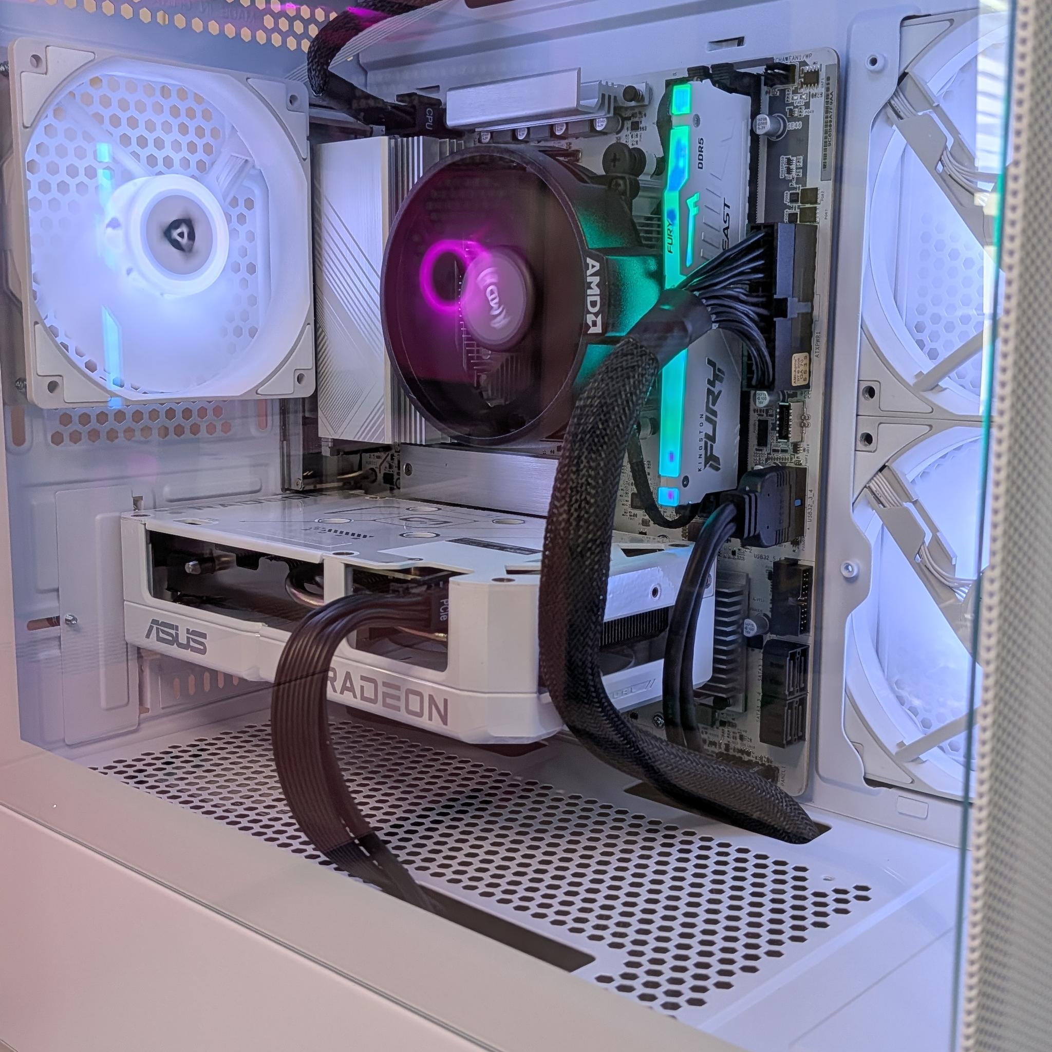 New ALL AMD AM5 Custom Gaming PC Lunar White