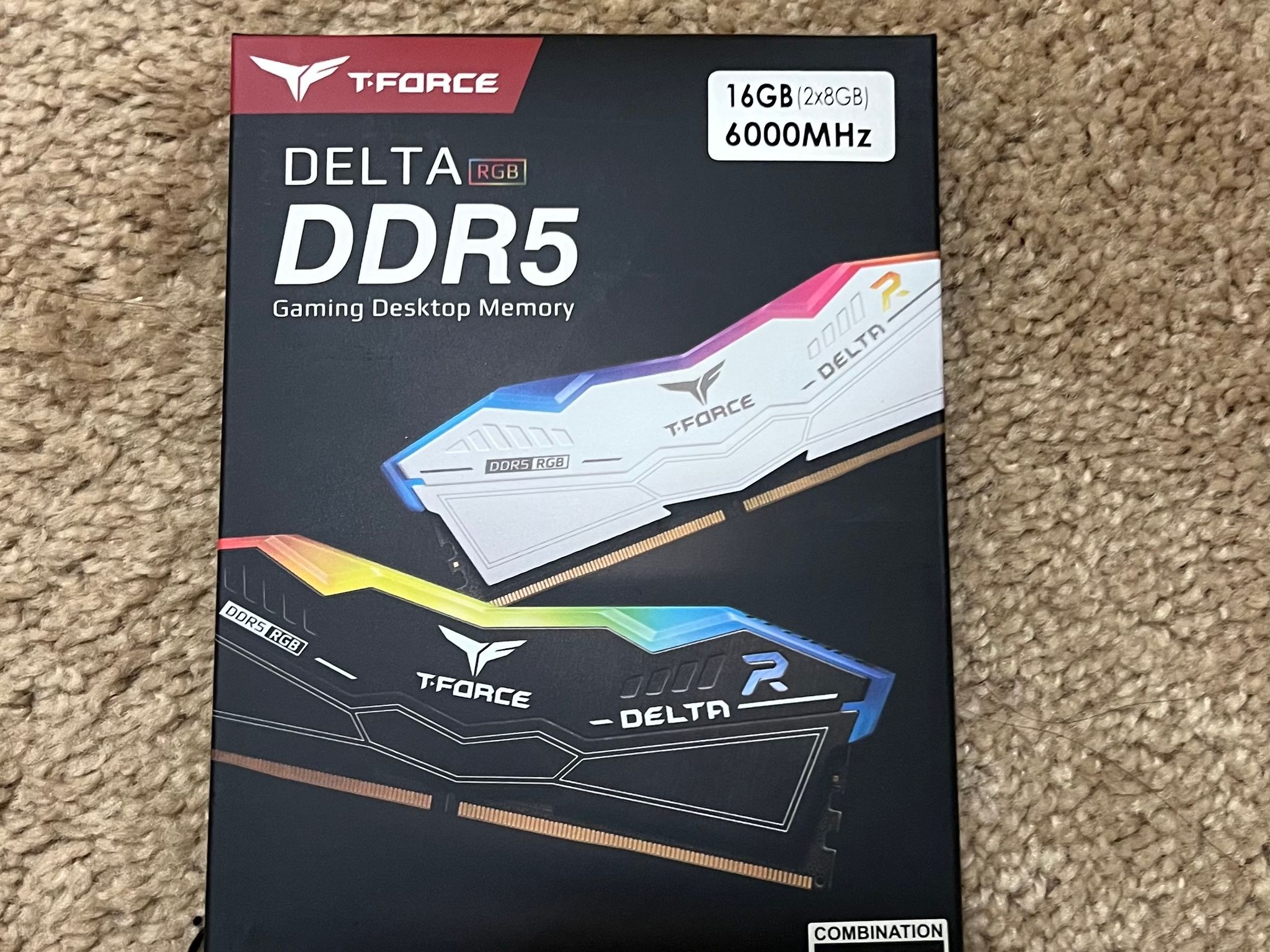 DDR5 Memory (RAM) | 16 GB | 6000 MHz | Teamgroup T-Force Delta RGB | New in Box