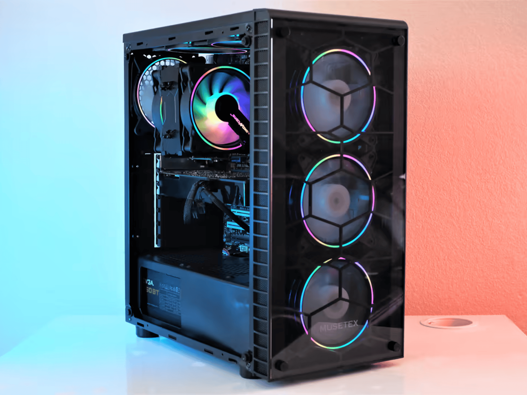 BLUE BUDGET RGB GAMING PC | Intel Core I5-3570K | PNY GeForce GTX 670 | Corsair XMS3 16gb 