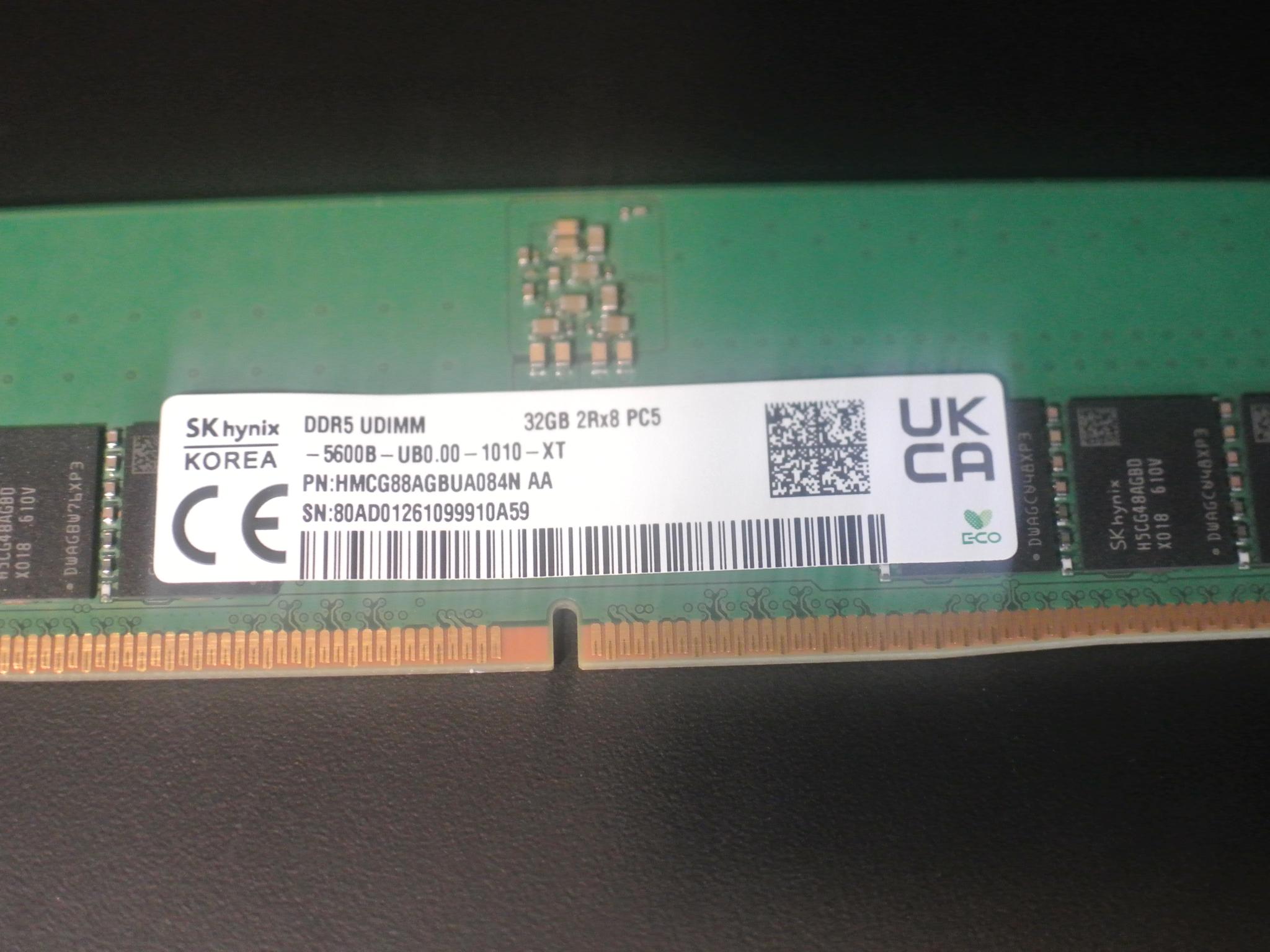 SK Hynix 32GB DDR5 5600MT/s Desktop RAM Memory