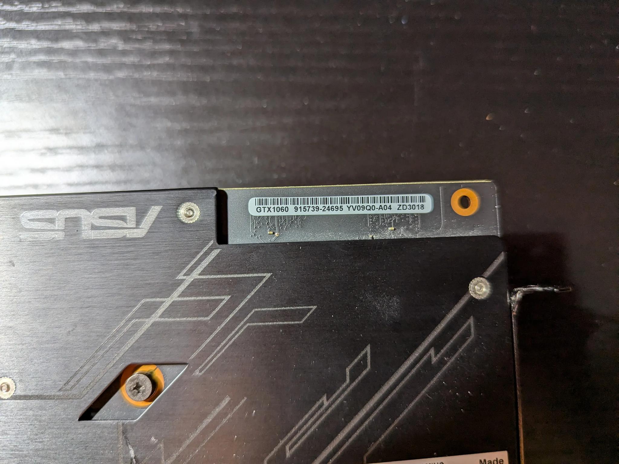 USED Asus Strix Gaming GTX 1060 6GB