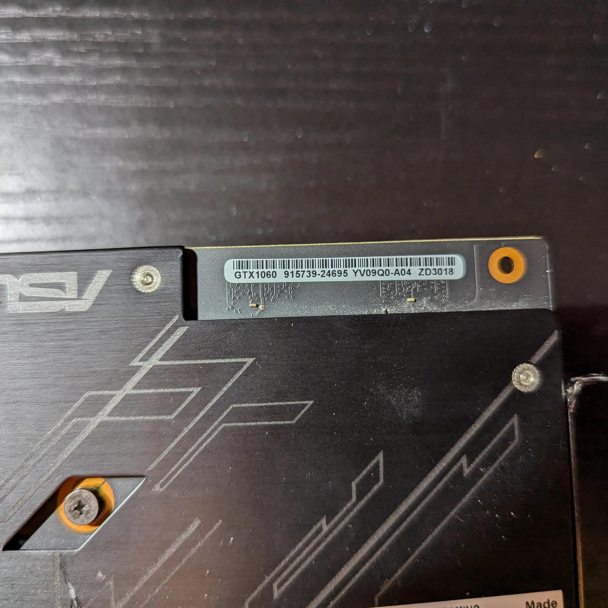 USED Asus Strix Gaming GTX 1060 6GB