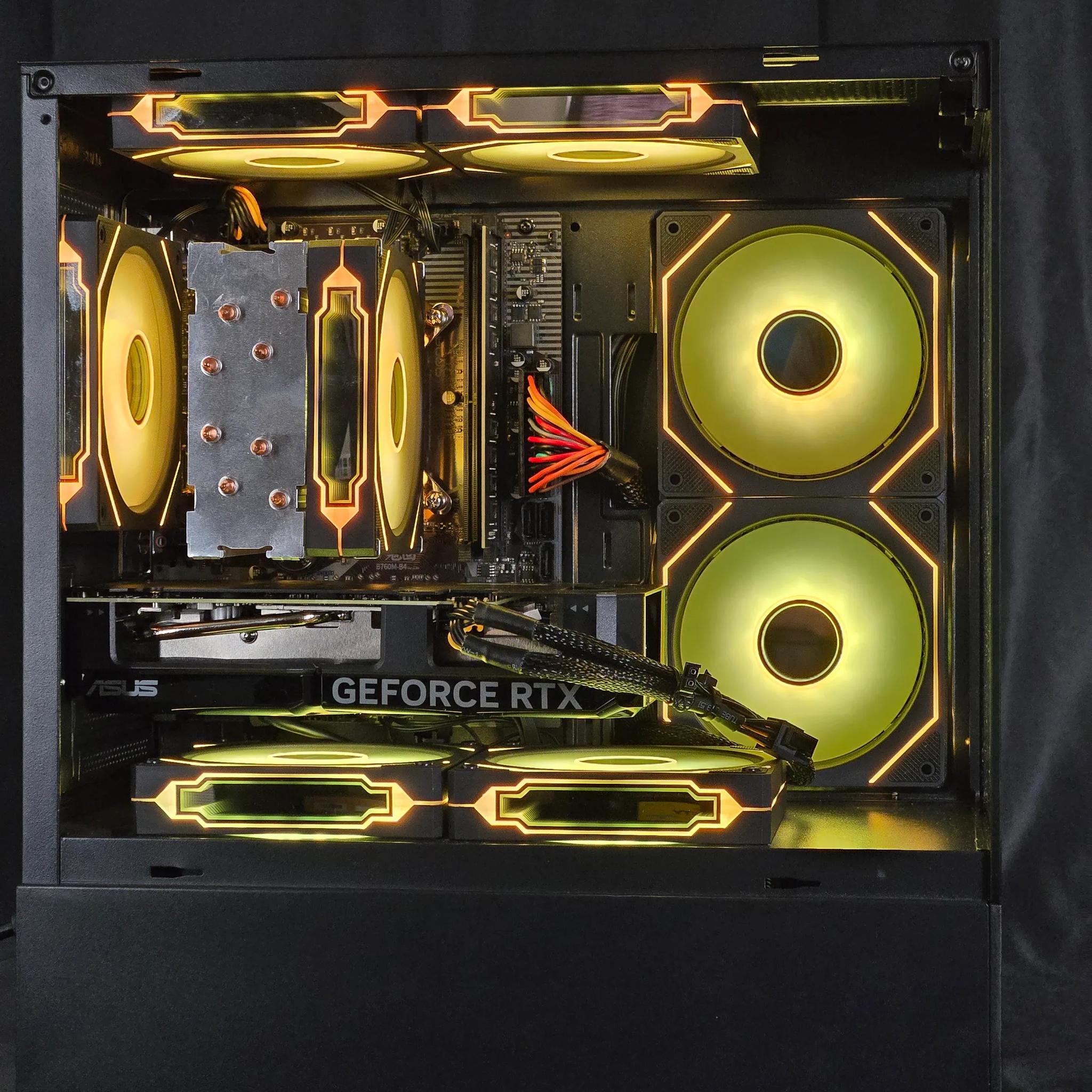 🔶Gold Sparrow🔶Gaming PC with i5 12400/ RTX 4060 Ti/16gb RAM/ 1TB SSD/8RGB Fans/ Windows 11 Pro