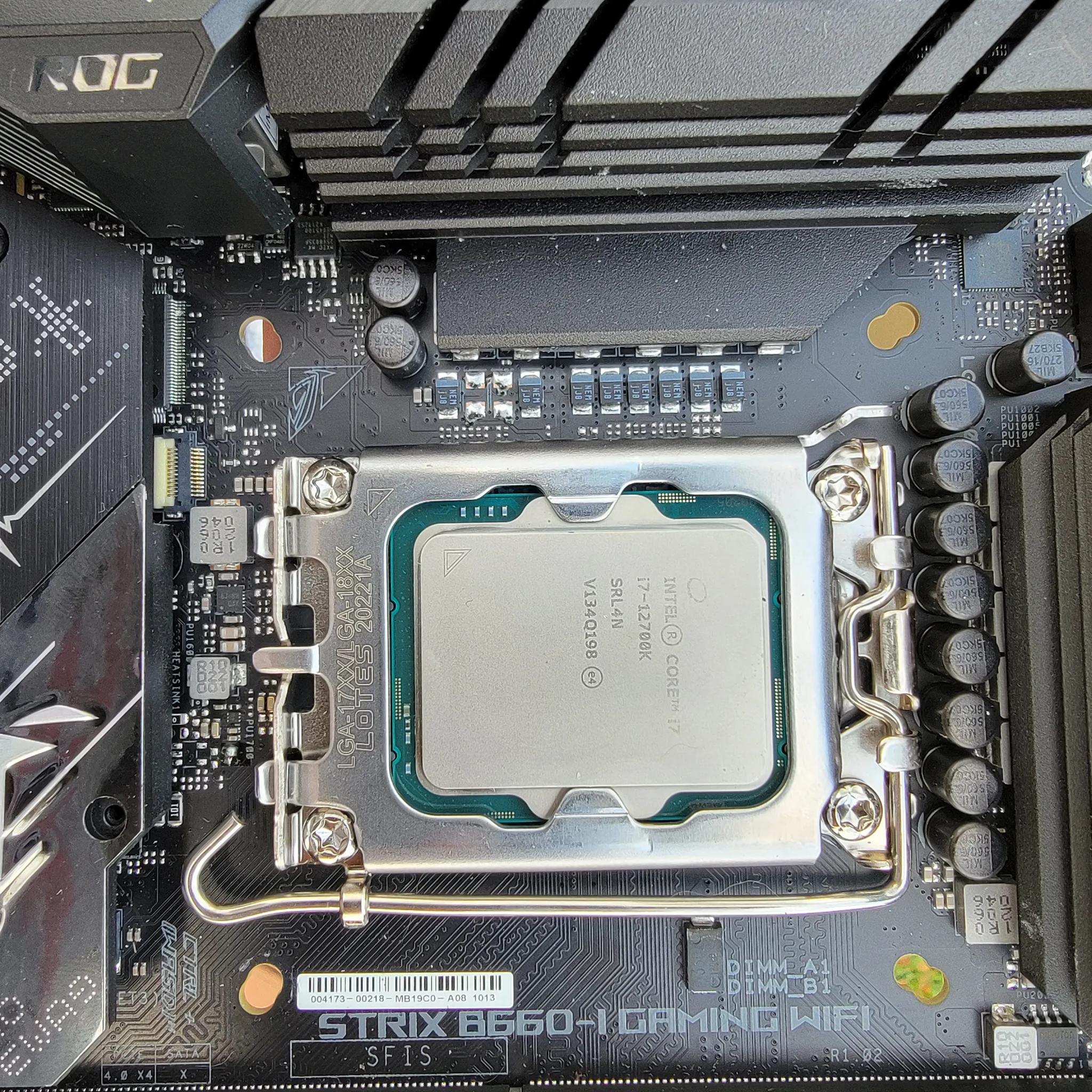 i7-12700k and Asus Rog itx mobo combo