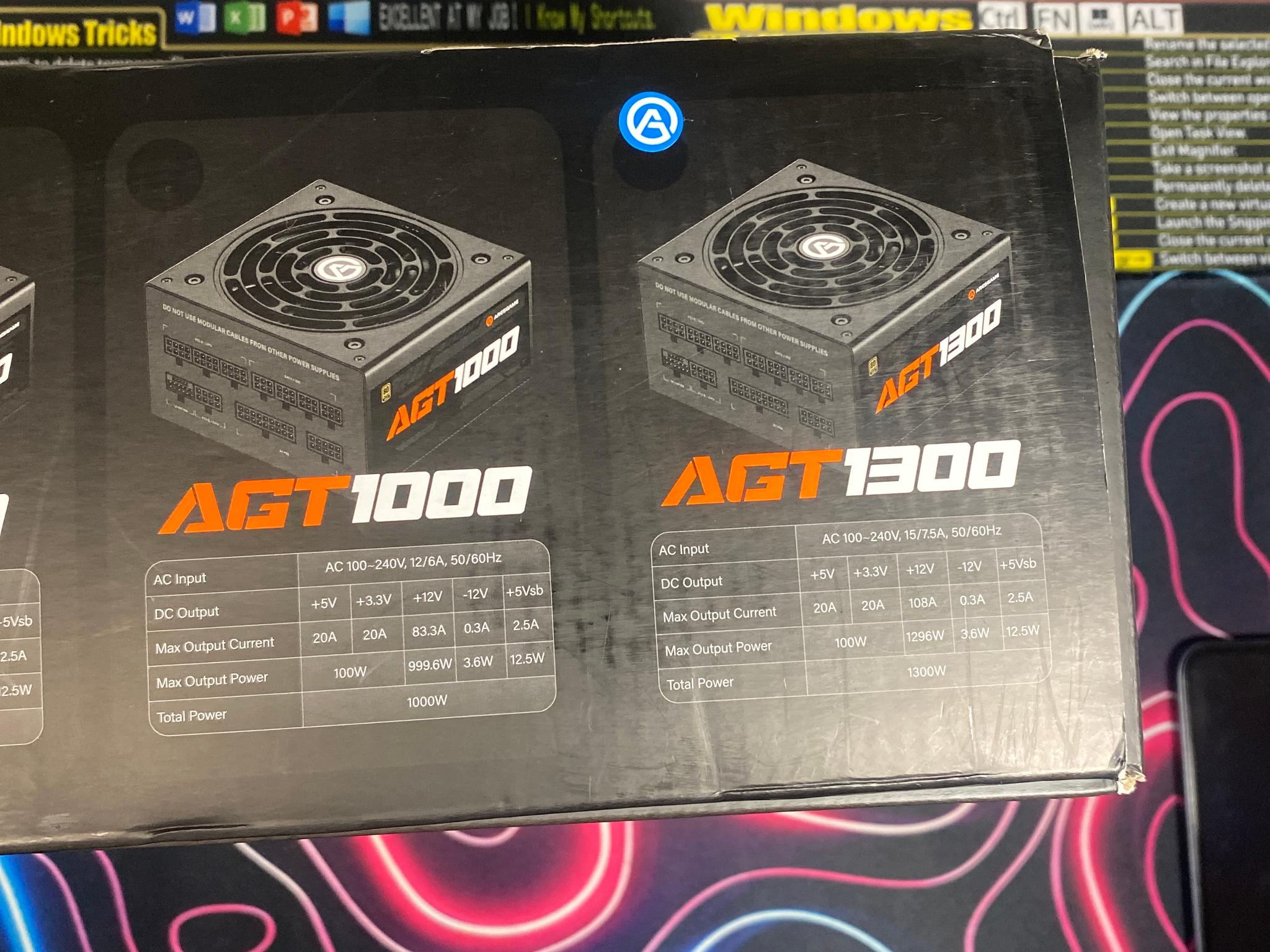 Aresgame Black Cube Agt1300 Gold Modular Power Supply