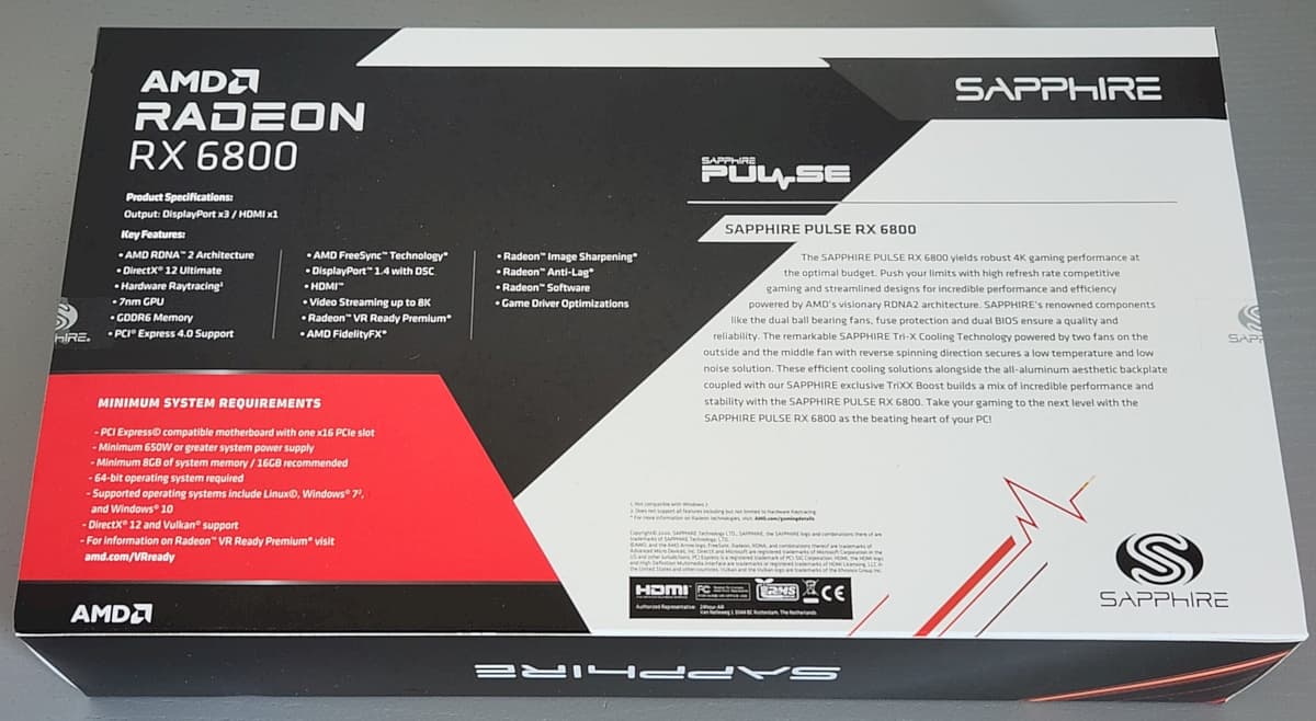 Sapphire Pulse Radeon RX 6800 16GB