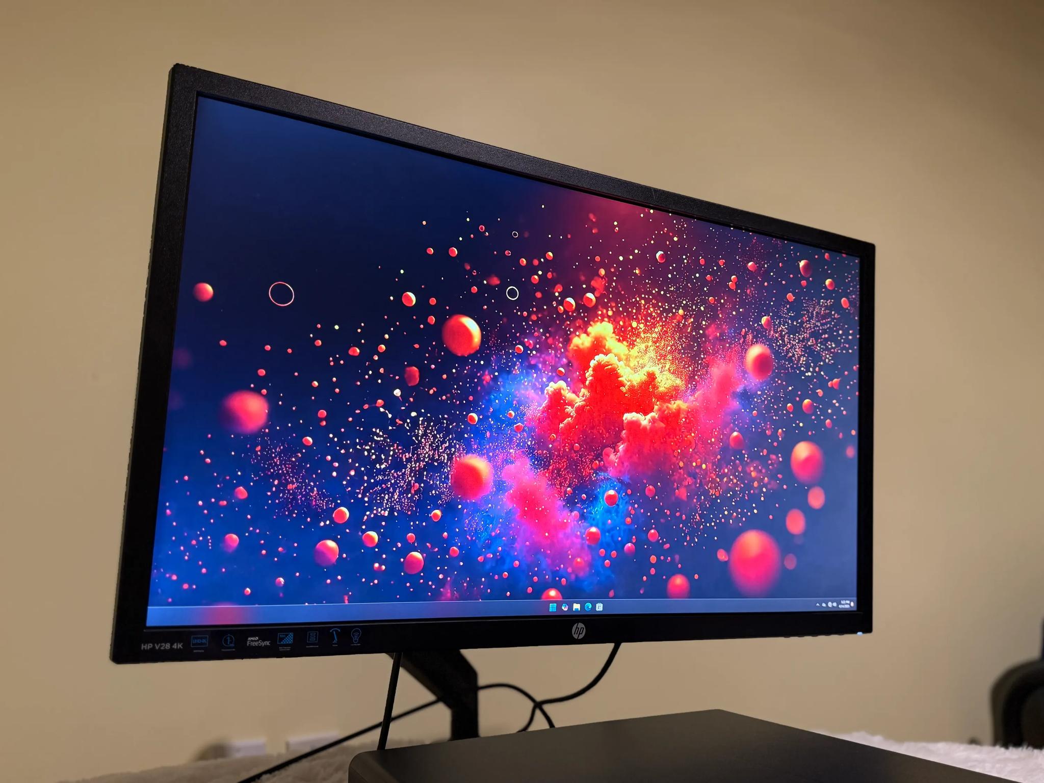 🖥️ HP V28 4K Monitor  – 4K UHD | 60 Hz | 1 ms Response | AMD FreeSync | TN Panel | Like New