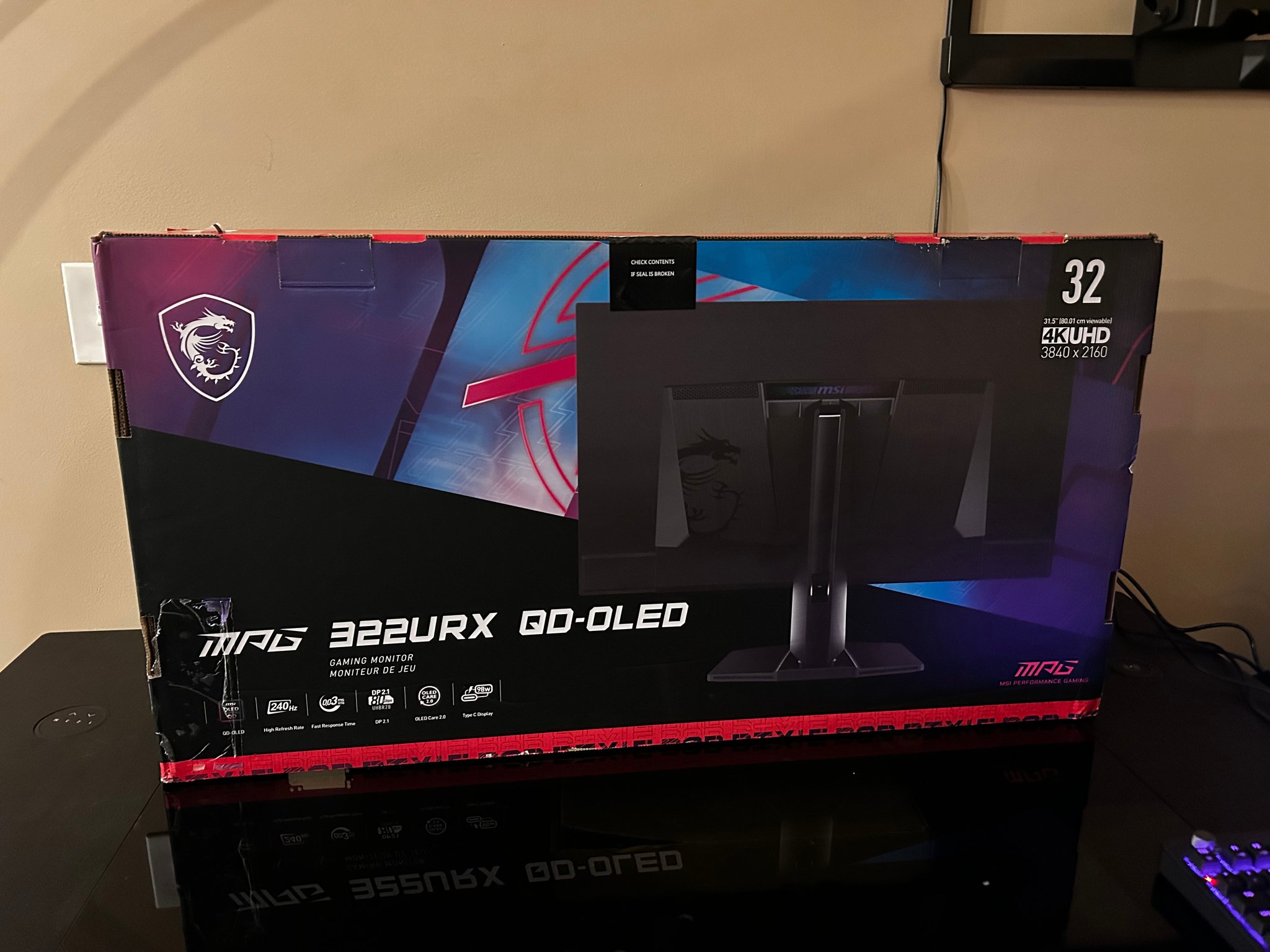 MSI 32" QD-OLED (3840 x 2160) 240Hz Gaming Monitor (100% BRAND NEW-IN BOX) (MPG 322URX QD-OLED)