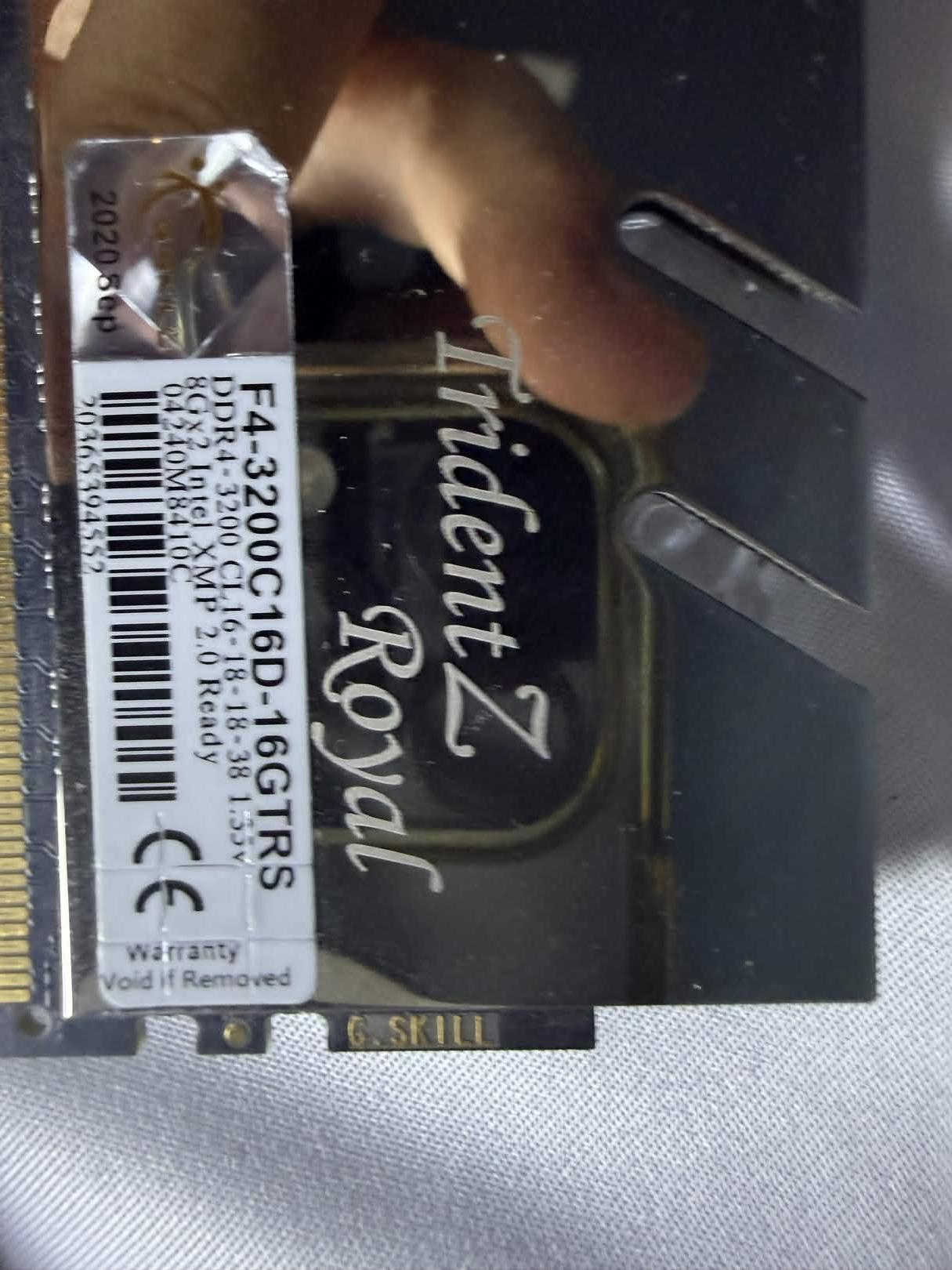 G.Skill Trident Royal 16gb (2x8) 3200 MHz DDR4 Ram