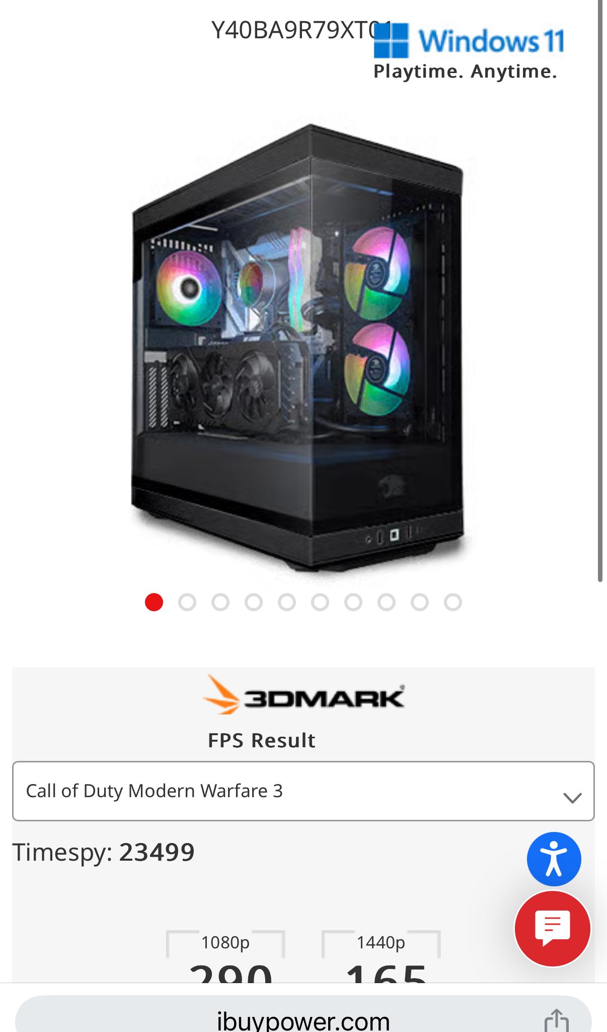 iBuyPower prebuilt Amd 7900xt 32 gb Ram PC
