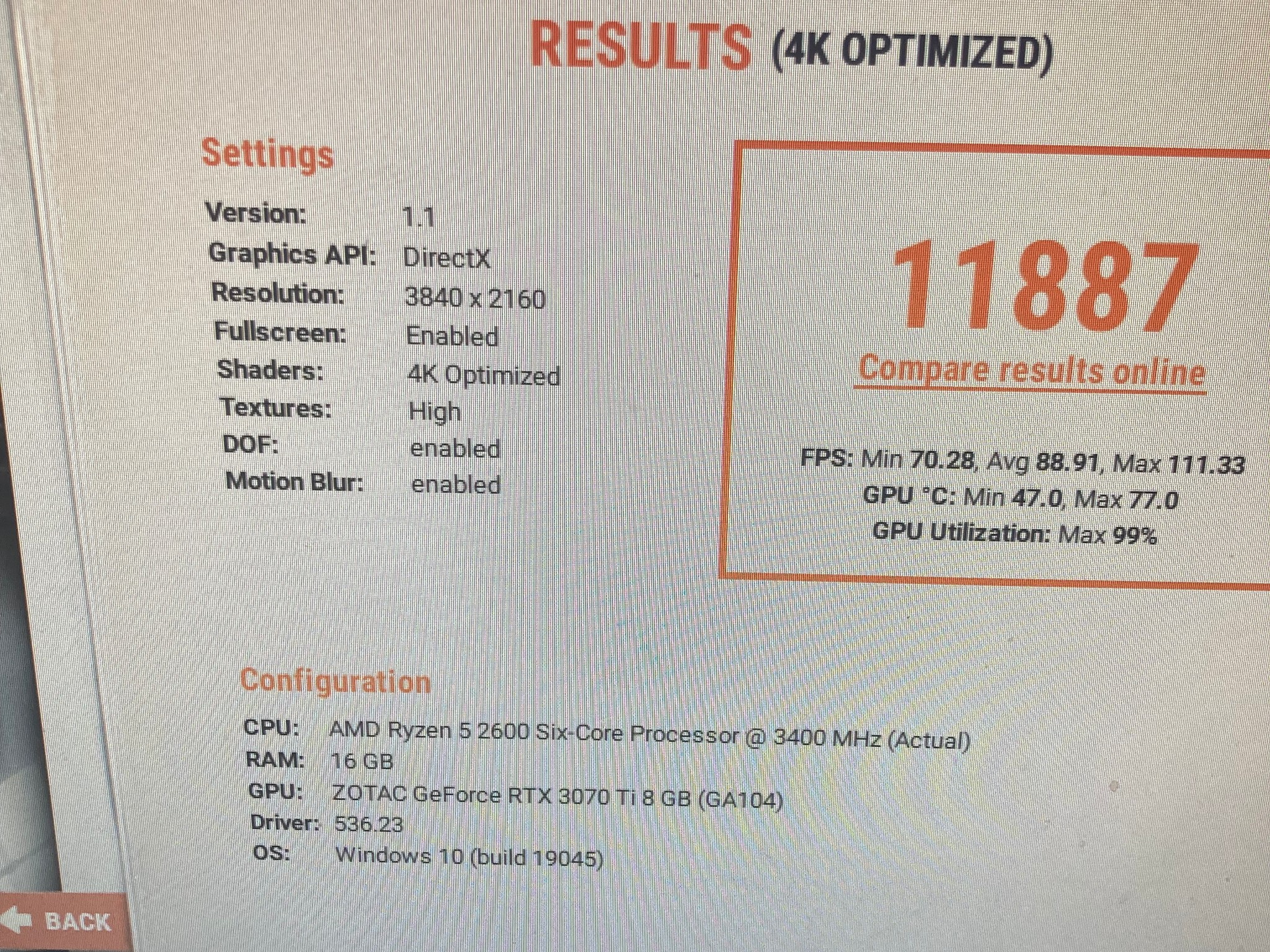 ZOTAC GeForce RTX 3070 Ti Trinity OC 8GB