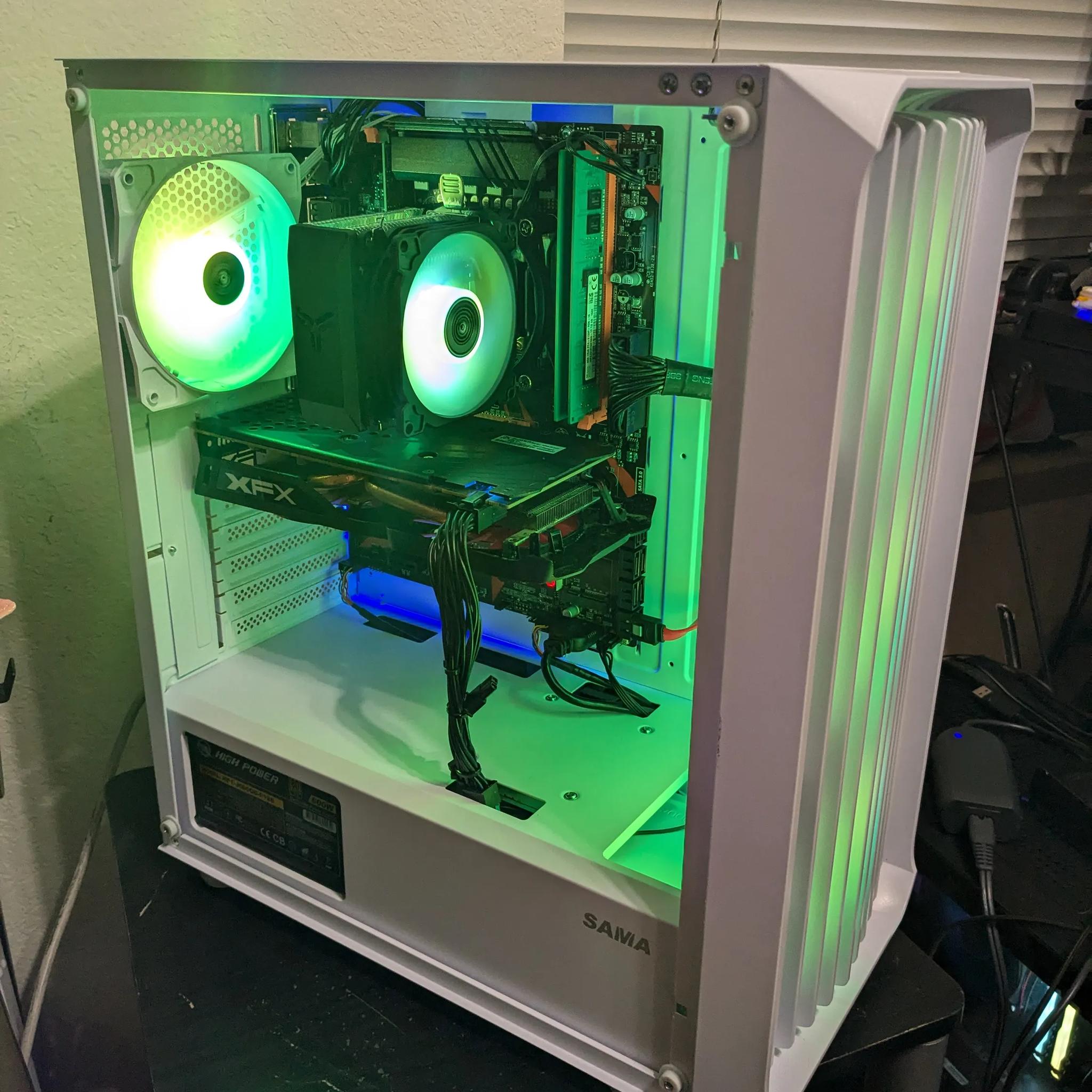 FREE SHIP|| 6 Core Intel Xeon, 16GB RAM, RX 470 4GB, 512GB SSD, Win10, RGB, Wifi
