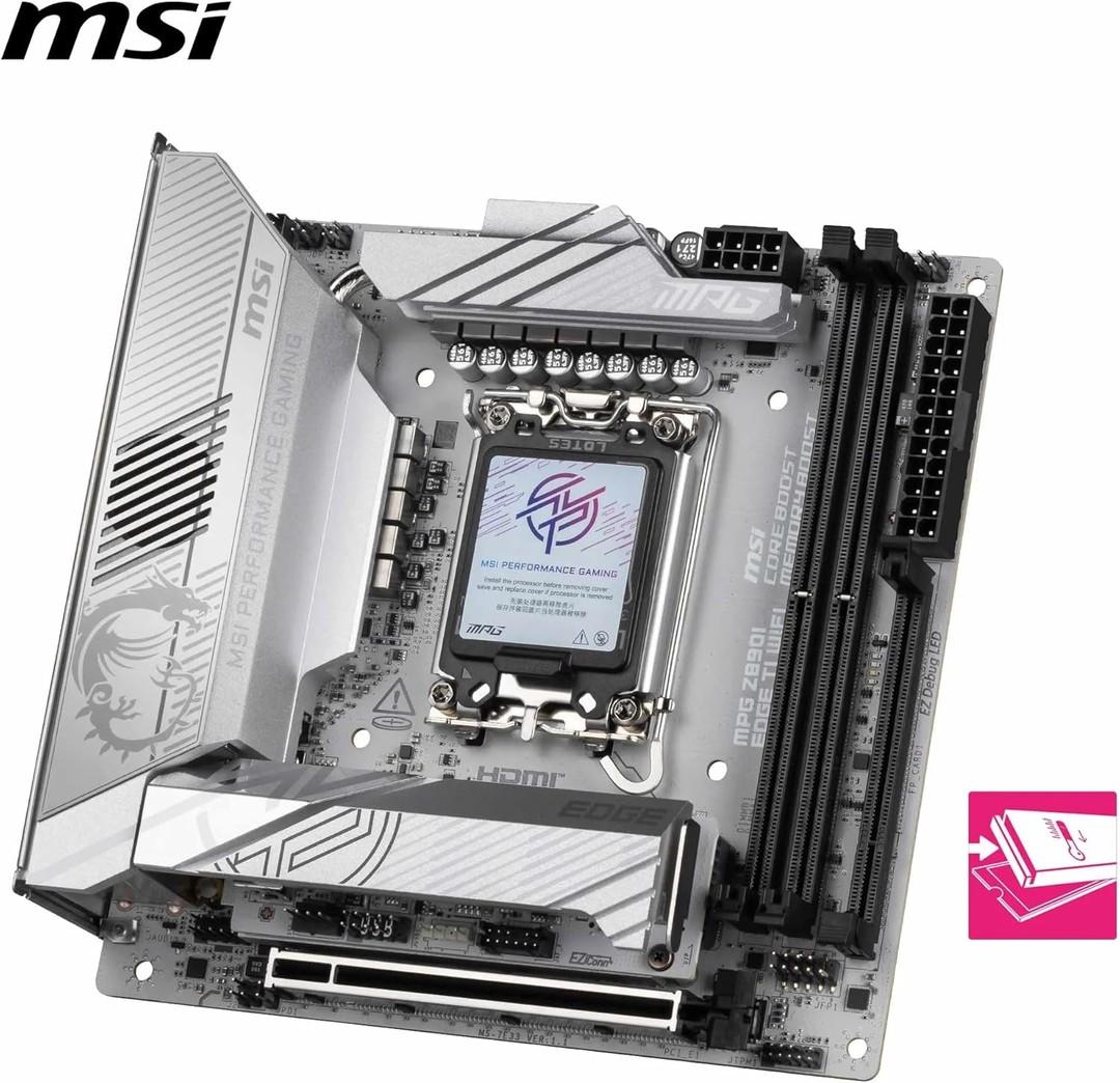 MPG Z890I EDGE TI WIFI Intel LGA 1851 DDR5 Mini-ITX Desktop Motherboard