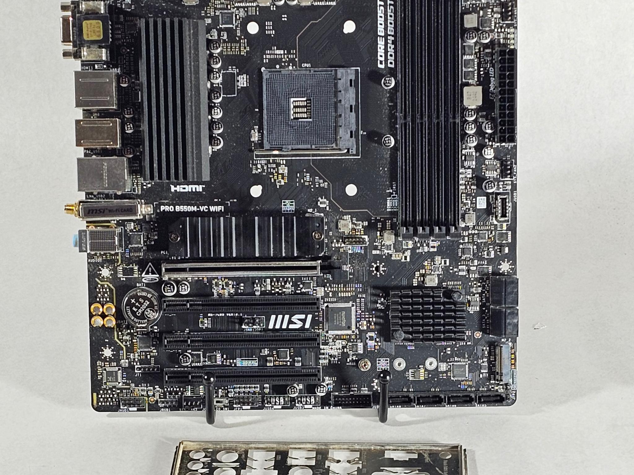 FOR PARTS ONLY: MSI B550M PRO B550M-VC WIFI AMD AM4 DDR4 mATX Motherboard